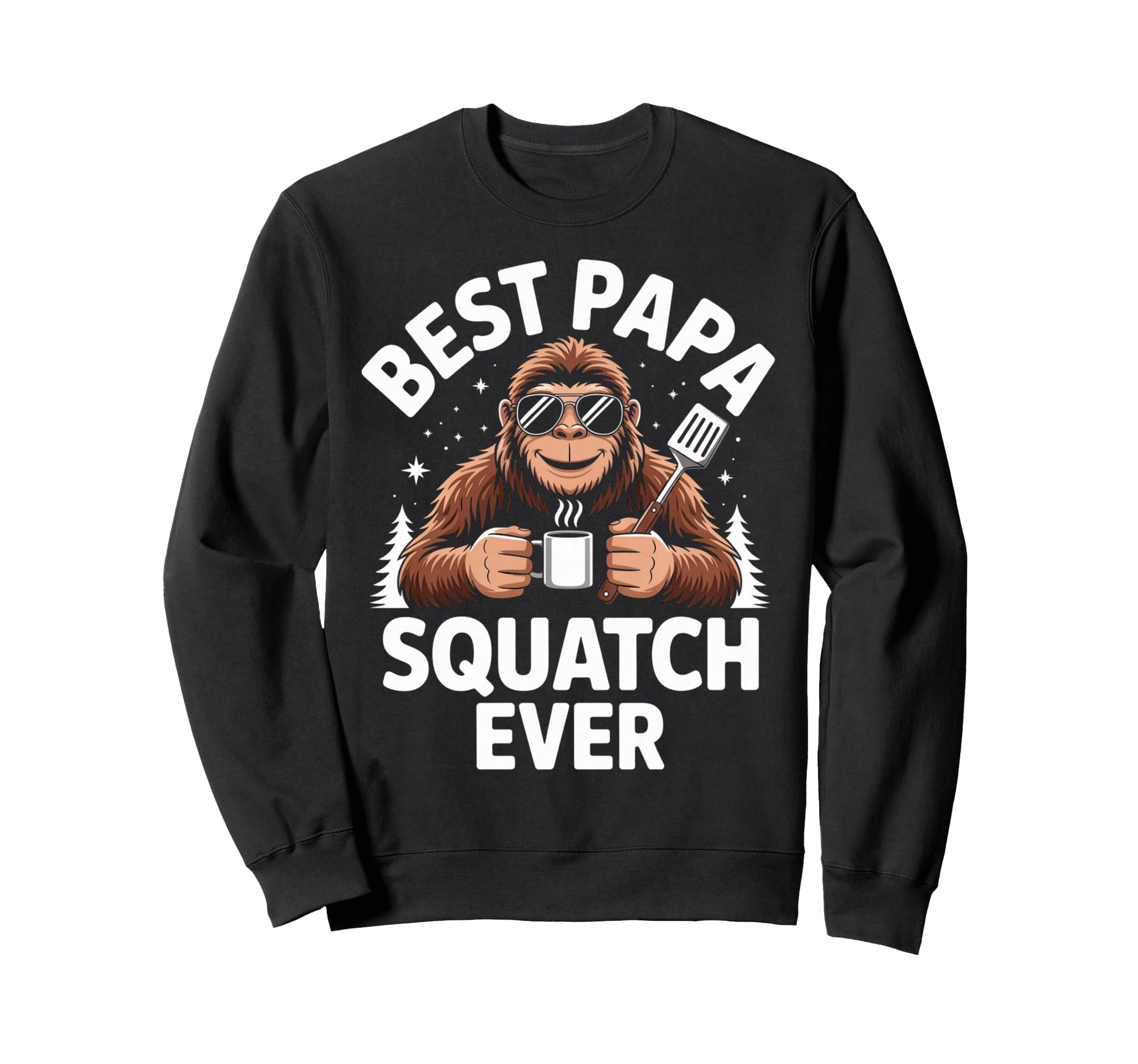 Bigfoot Dad Coffee Lovers Best Sweatshirt - Minimalist Print for Adults - T-Shirt, Sweatshirt, Hoodie