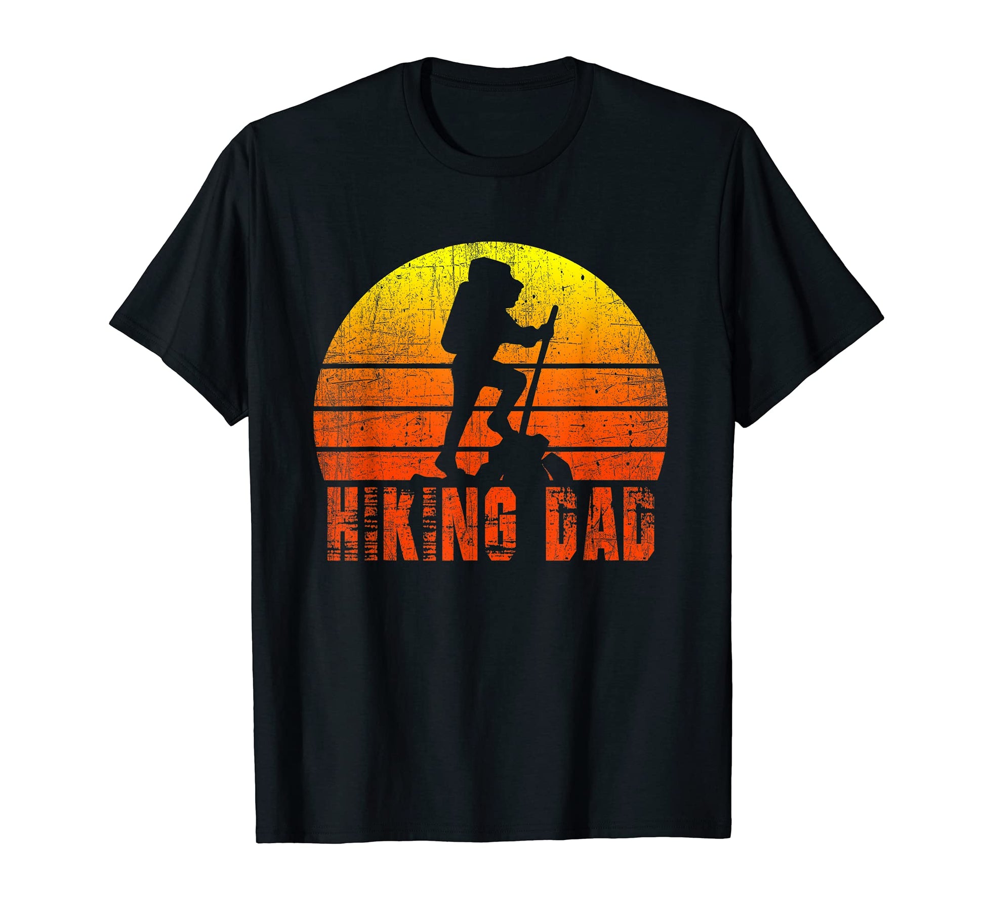 Hiking Dad Silhouette Sunset Hiker T-Shirt - Novelty Apparel Men Women - T-Shirt, Sweatshirt, Hoodie