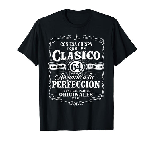 64Th Birthday Funny Cumplea Os 64 T-Shirt - Aesthetic Graphic Men Women - T-Shirt, Sweatshirt, Hoodie