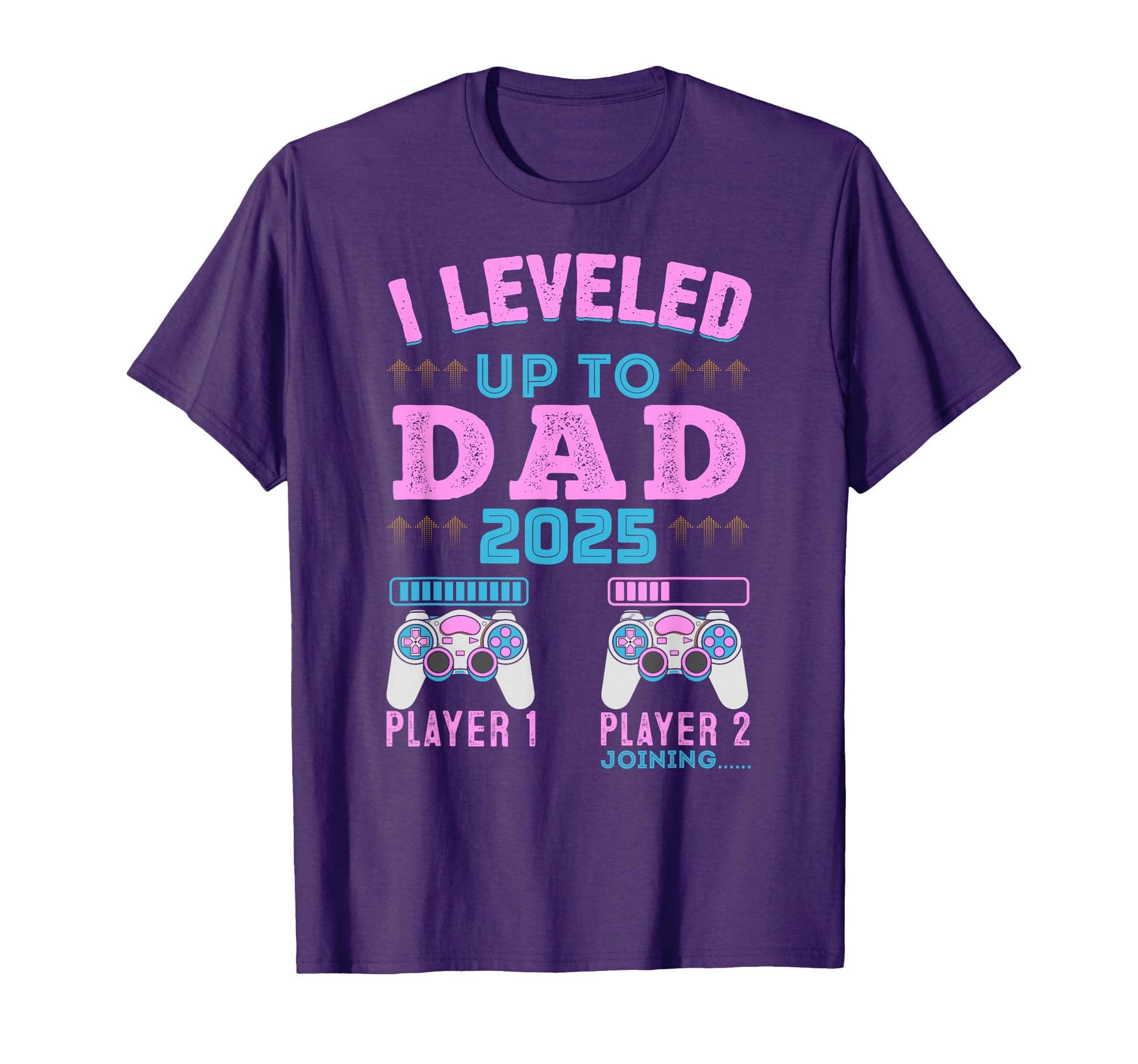 I Leveled Up To Dad 2025 Pregnancy T-Shirt - Fun Novelty Design Unisex - T-Shirt, Sweatshirt, Hoodie