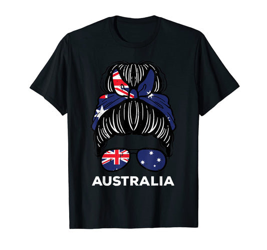 Australia Flag Hairbun Football T-Shirt - Casual Everyday Wear Unisex - T-Shirt, Sweatshirt, Hoodie