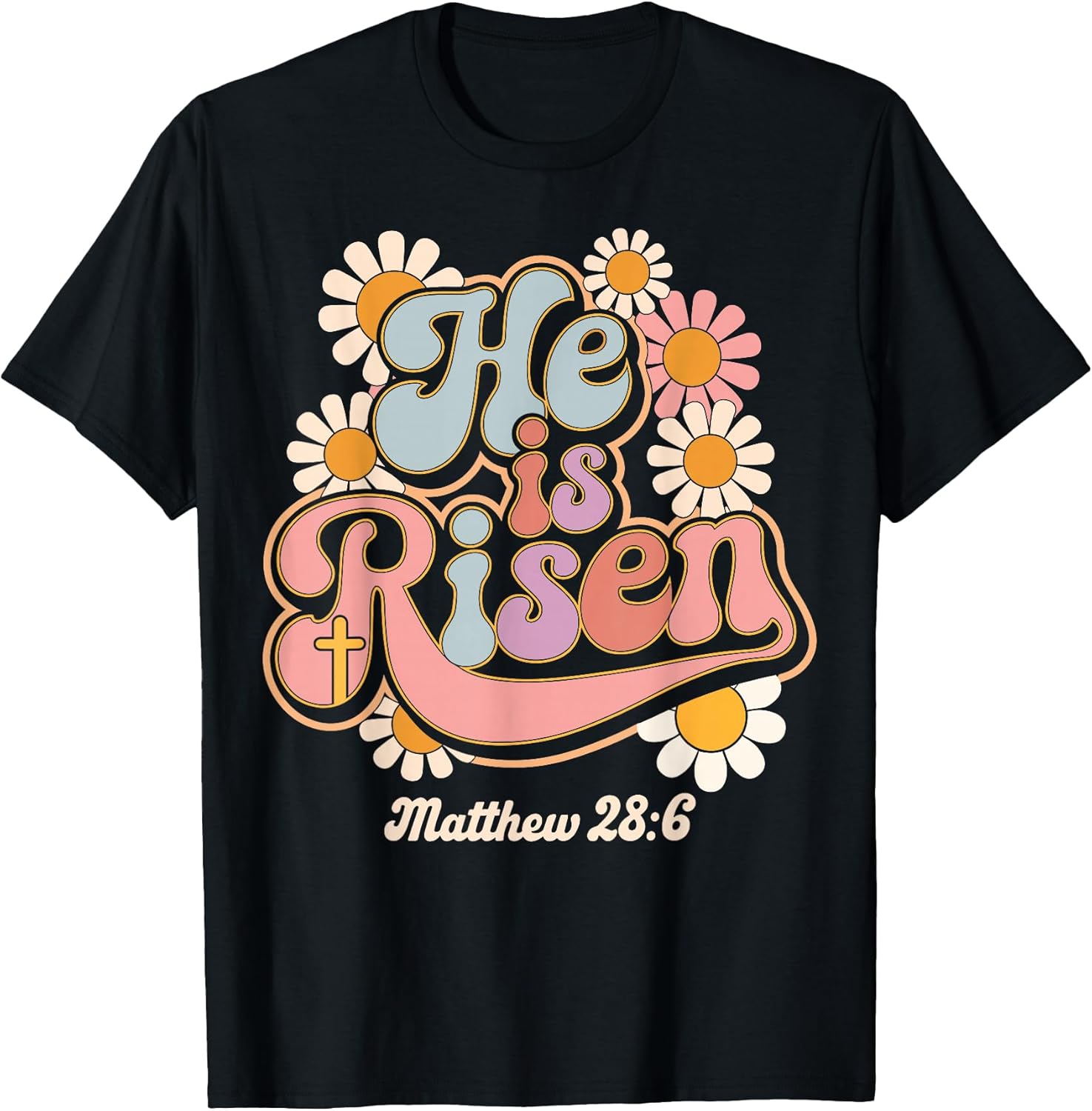 He is risen groovy easter store Unisex T-shirt, Sweatshirt, Hoodie, Long Sleeve Tee - T-Shirt, Sweatshirt, Hoodie