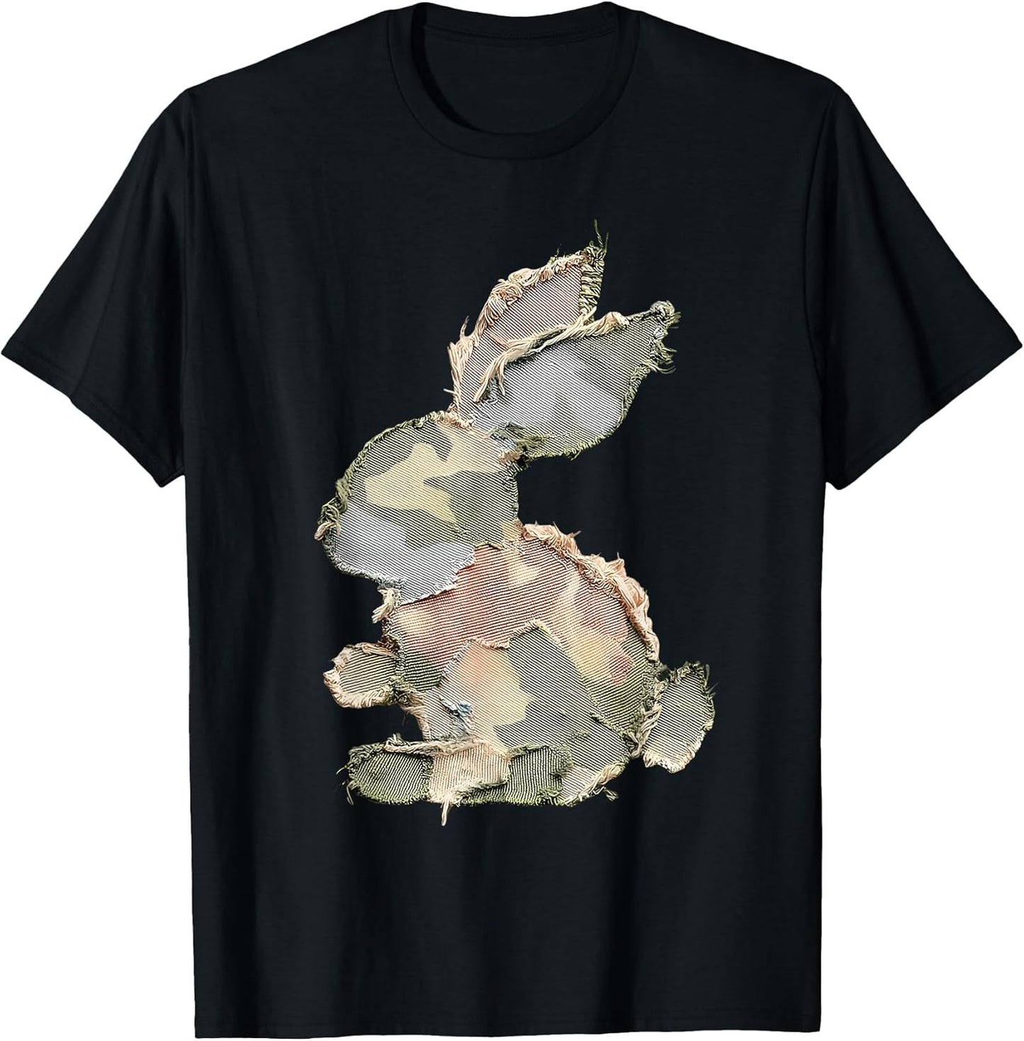 Bunny Crochet Patchwork Camo Rabbit Easter Day. Unisex T-shirt, Sweatshirt, Hoodie, Long Sleeve Tee - T-Shirt, Sweatshirt, Hoodie