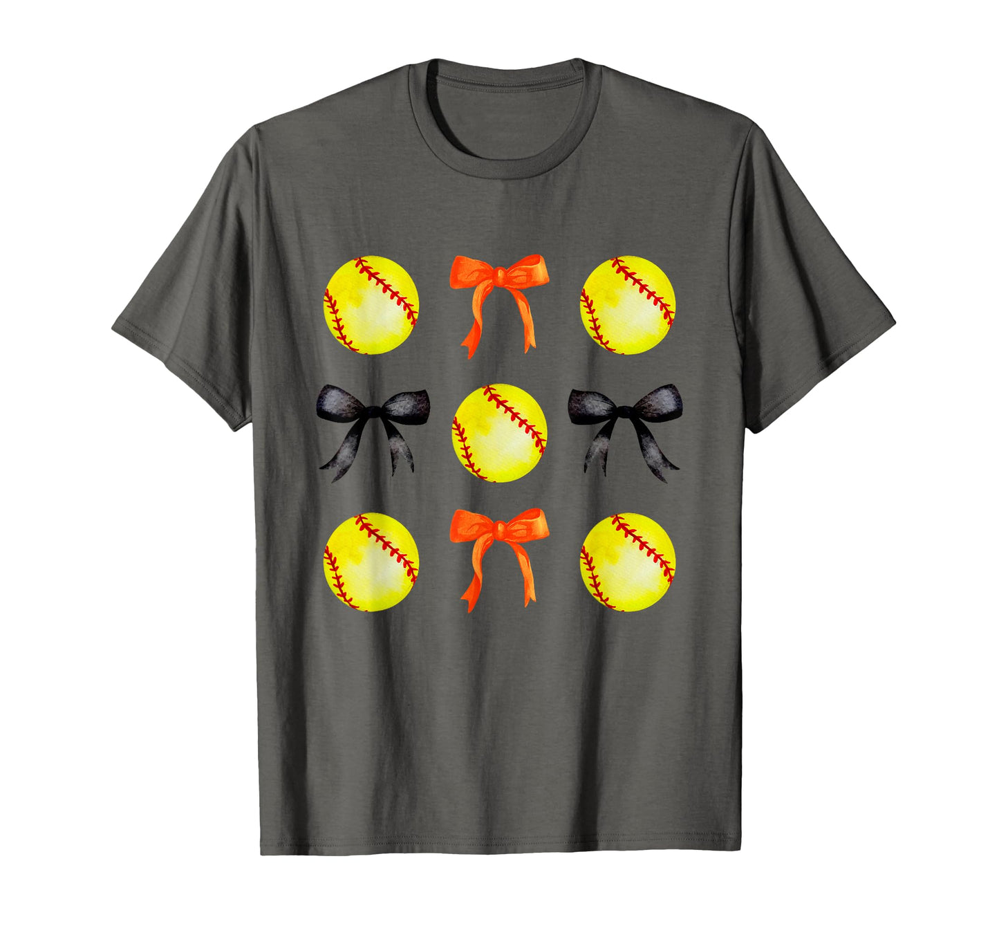 Softballs Bows Softball Player T-Shirt - Custom Art Print for Adults - T-Shirt, Sweatshirt, Hoodie