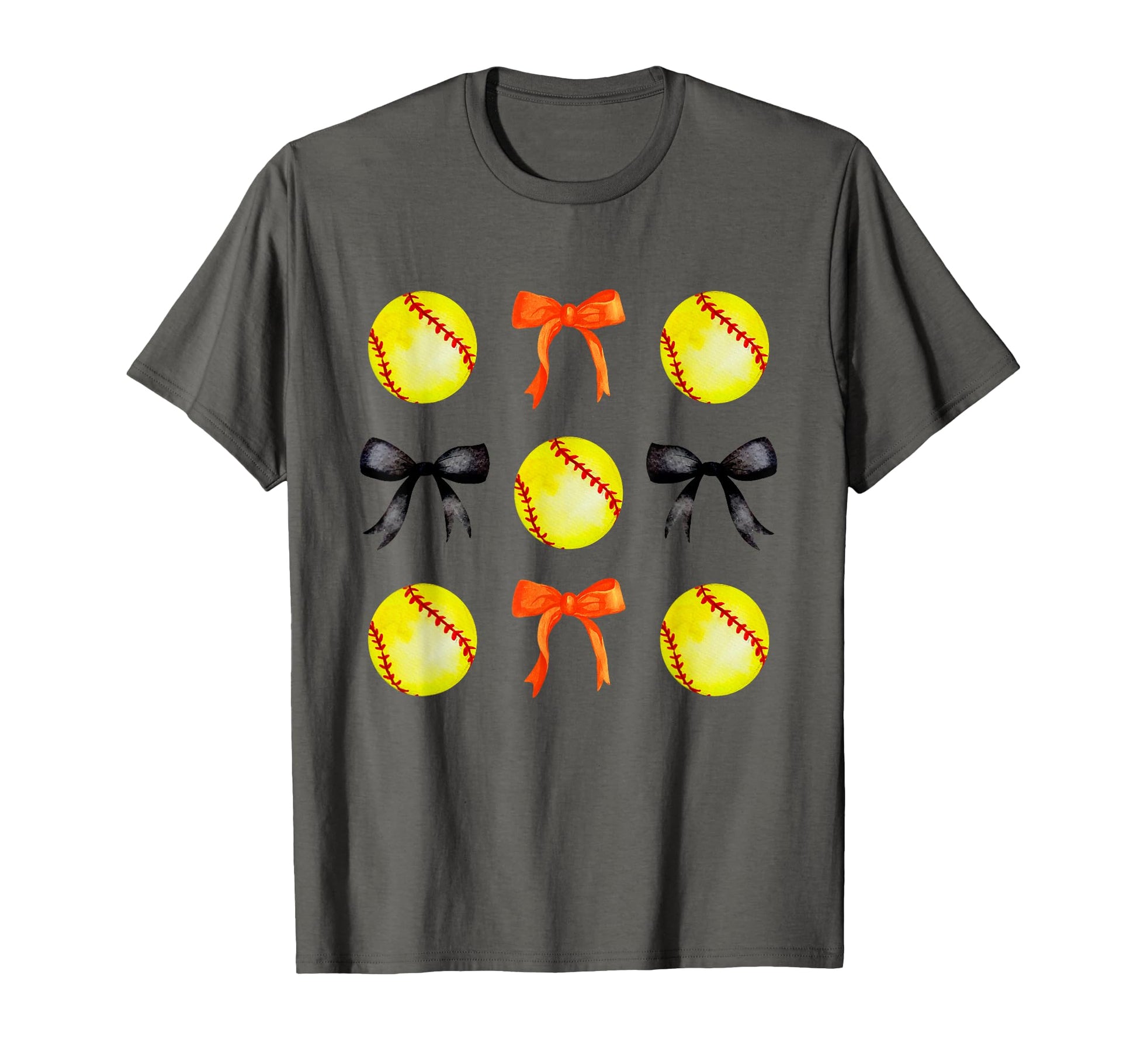 Softballs Bows Softball Player T-Shirt - Custom Art Print for Adults - T-Shirt, Sweatshirt, Hoodie