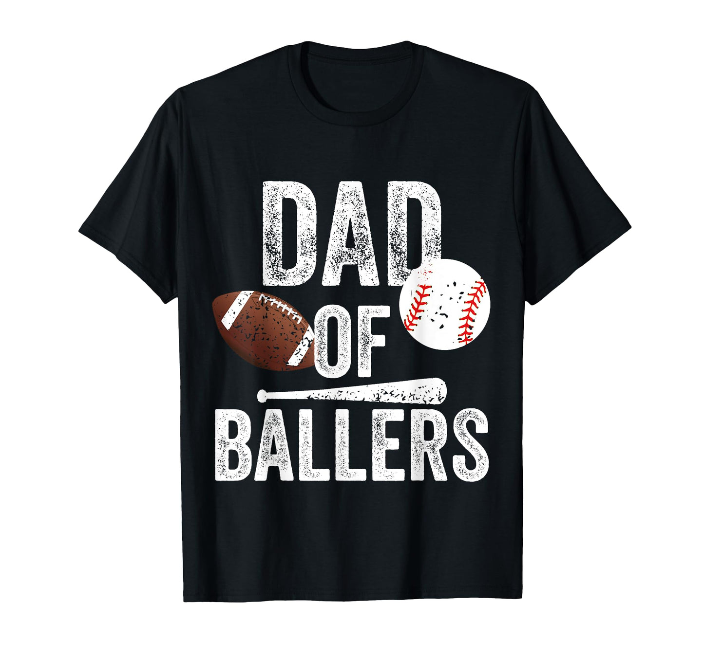 Dad Ballers Football And Baseball T-Shirt - Fun Novelty Design Unisex - T-Shirt, Sweatshirt, Hoodie
