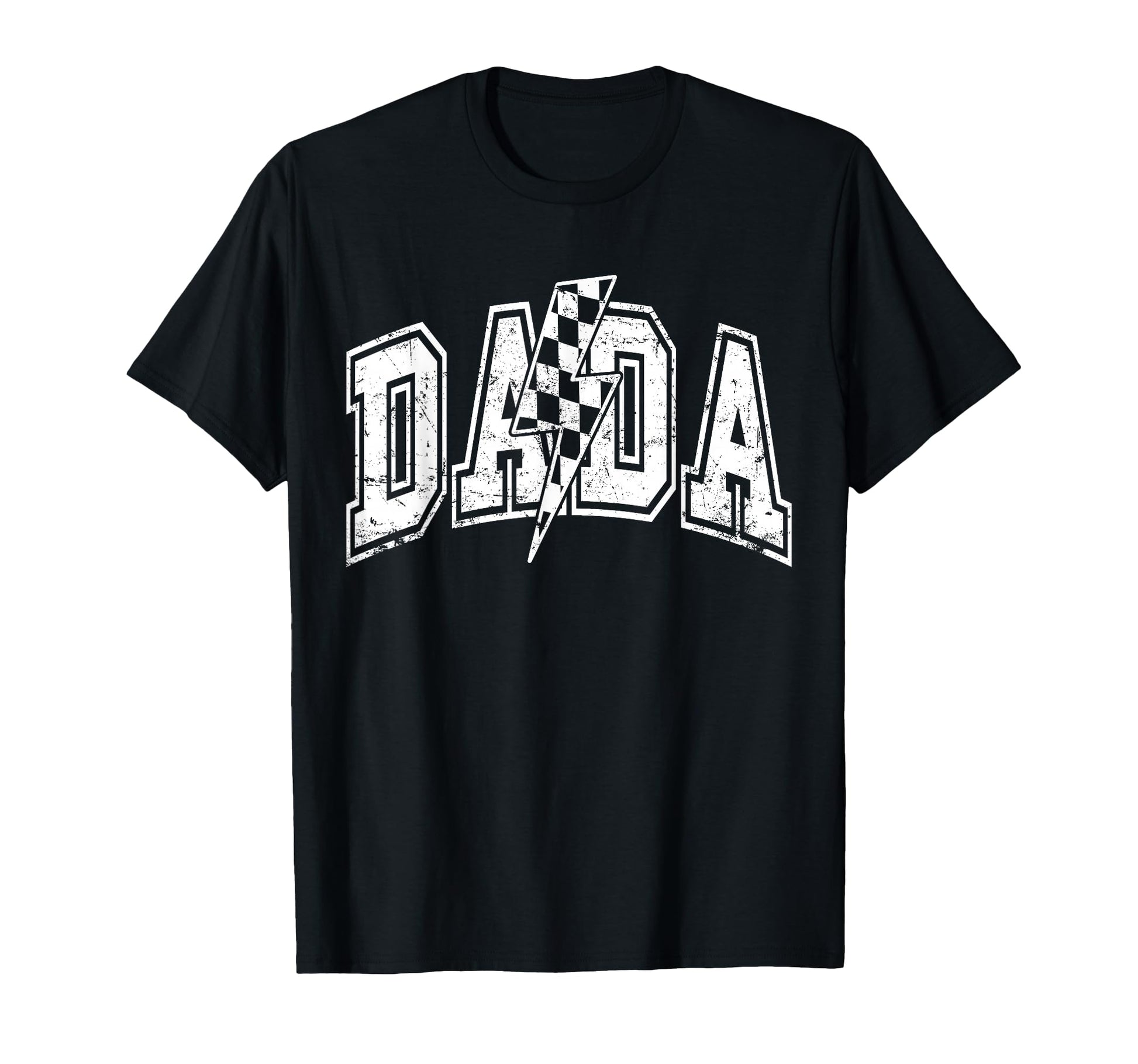 Dada Lightning Bolt Checkered Fathers T-Shirt - Unique Graphic for Adults - T-Shirt, Sweatshirt, Hoodie