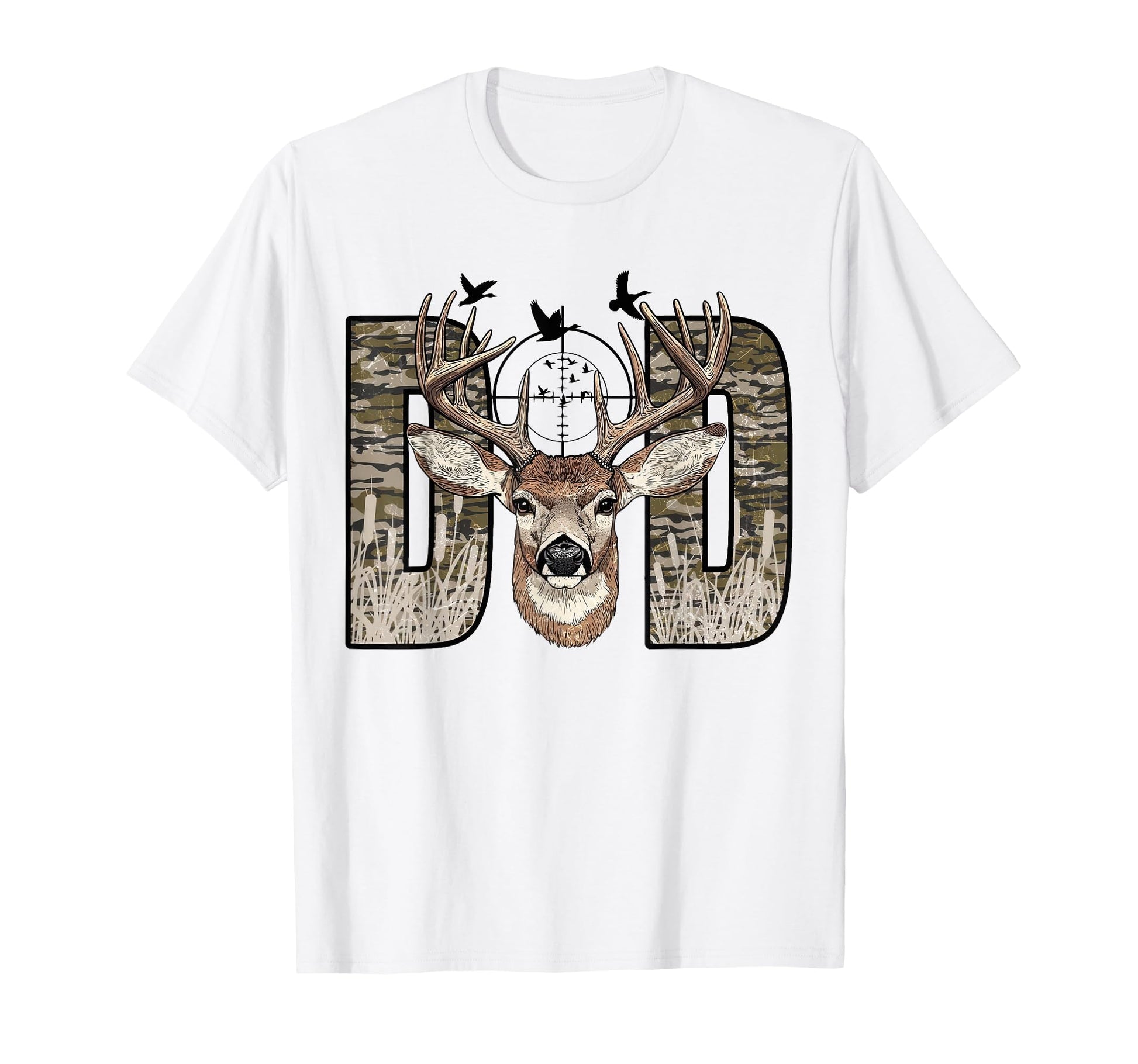 Old School Camo Dad Hunting Camouflage T-Shirt - Graphic Print Men Women - T-Shirt, Sweatshirt, Hoodie