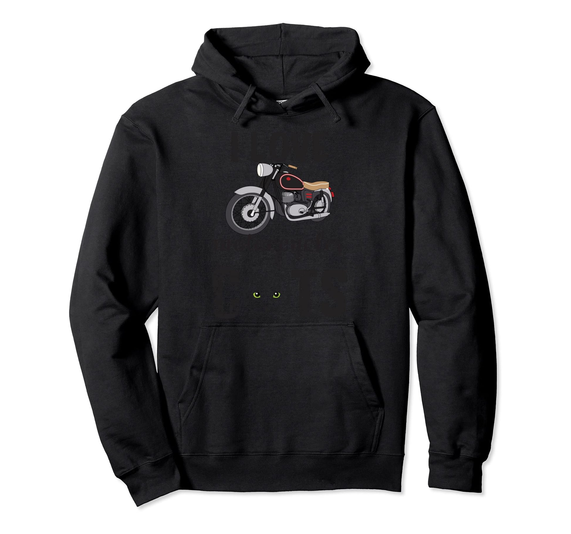 Biker Shirts Cats Motorcycles Tees Dad Hoodie - Unique Graphic Men Women - T-Shirt, Sweatshirt, Hoodie