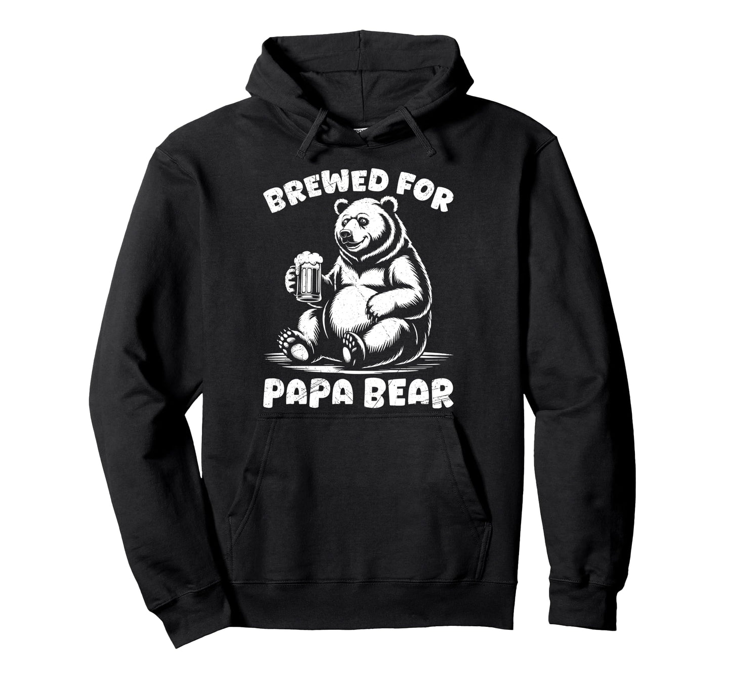 Beer Drinker Brewed Papa Bear Funny Hoodie - Graphic Print Unisex - T-Shirt, Sweatshirt, Hoodie