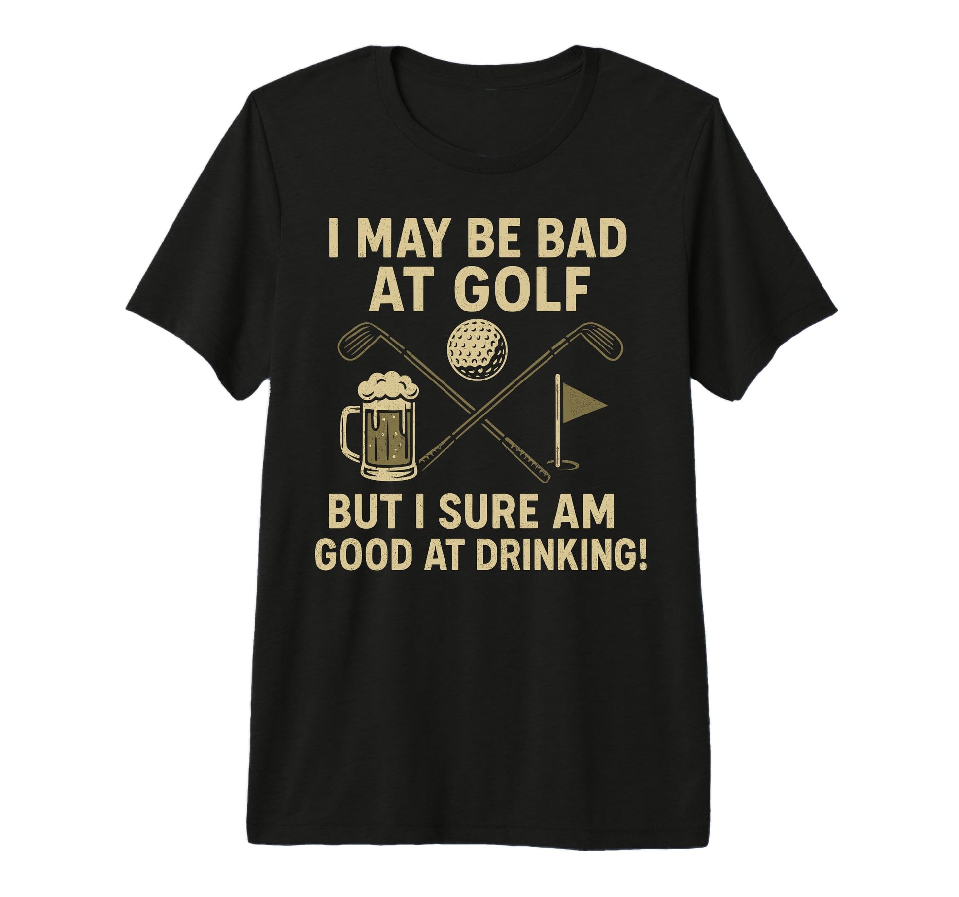 Golf And Beer Joke Dad Funny Fathers Day T-Shirt - Trendy Graphic Unisex - T-Shirt, Sweatshirt, Hoodie