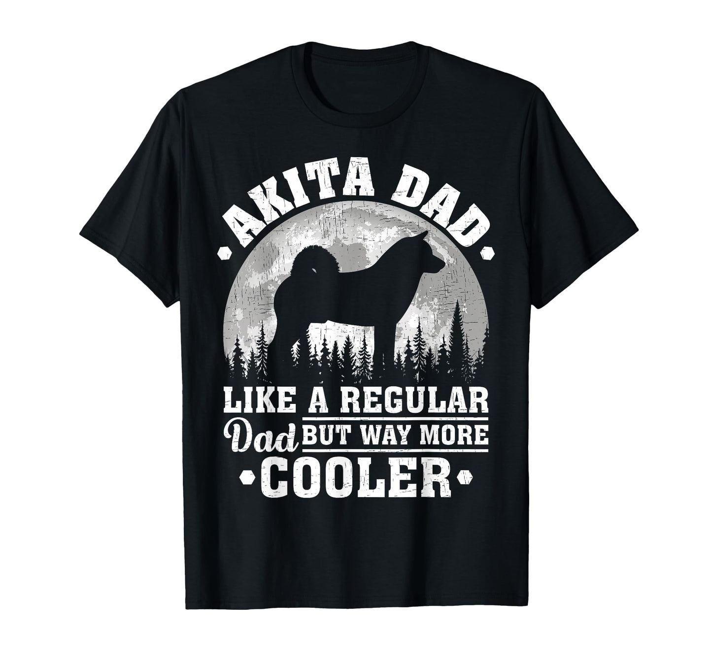 Akita Dad Like Regular Dad Funny T-Shirt - Minimalist Print Men Women - T-Shirt, Sweatshirt, Hoodie