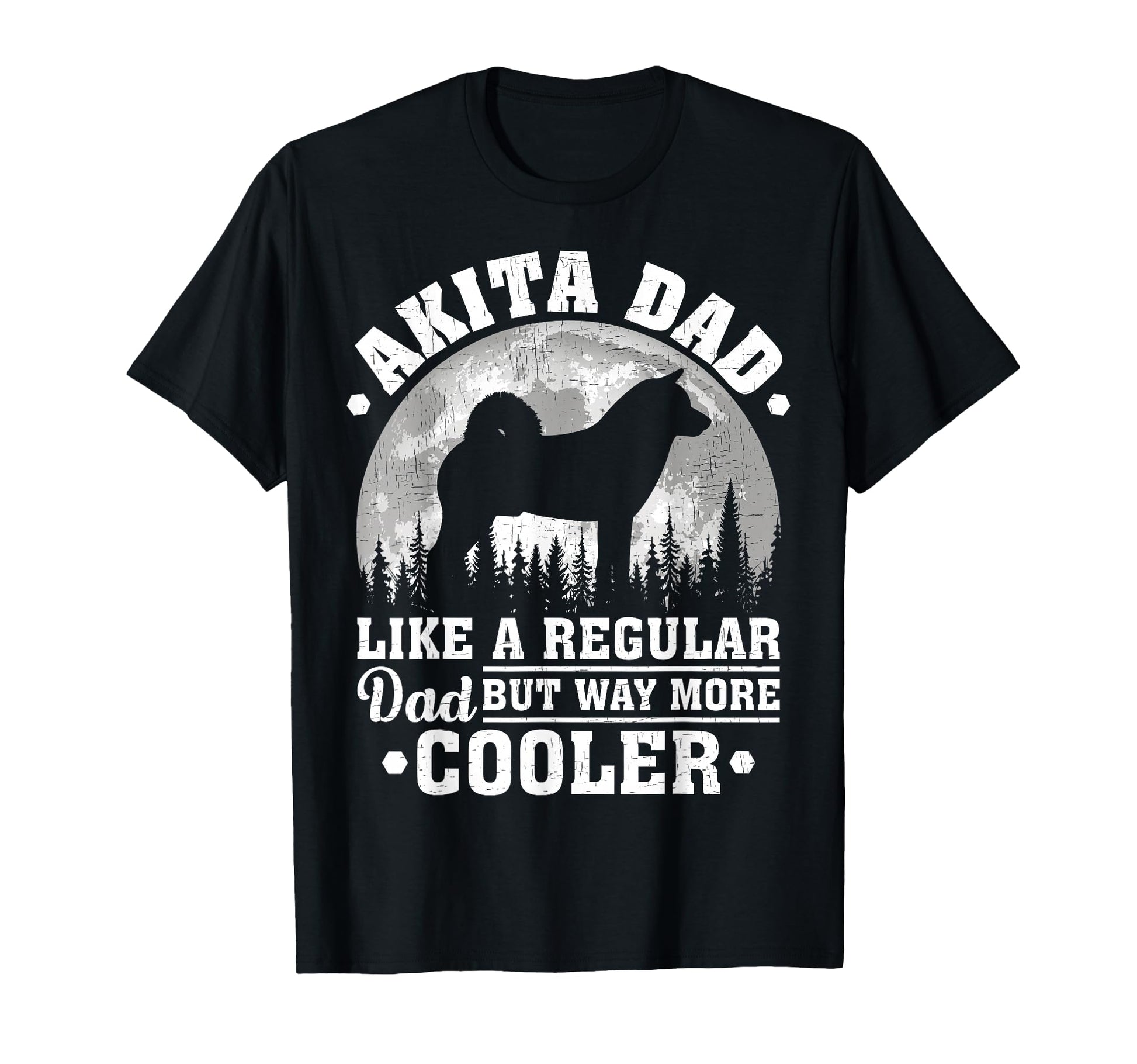 Akita Dad Like Regular Dad Funny T-Shirt - Minimalist Print Men Women - T-Shirt, Sweatshirt, Hoodie