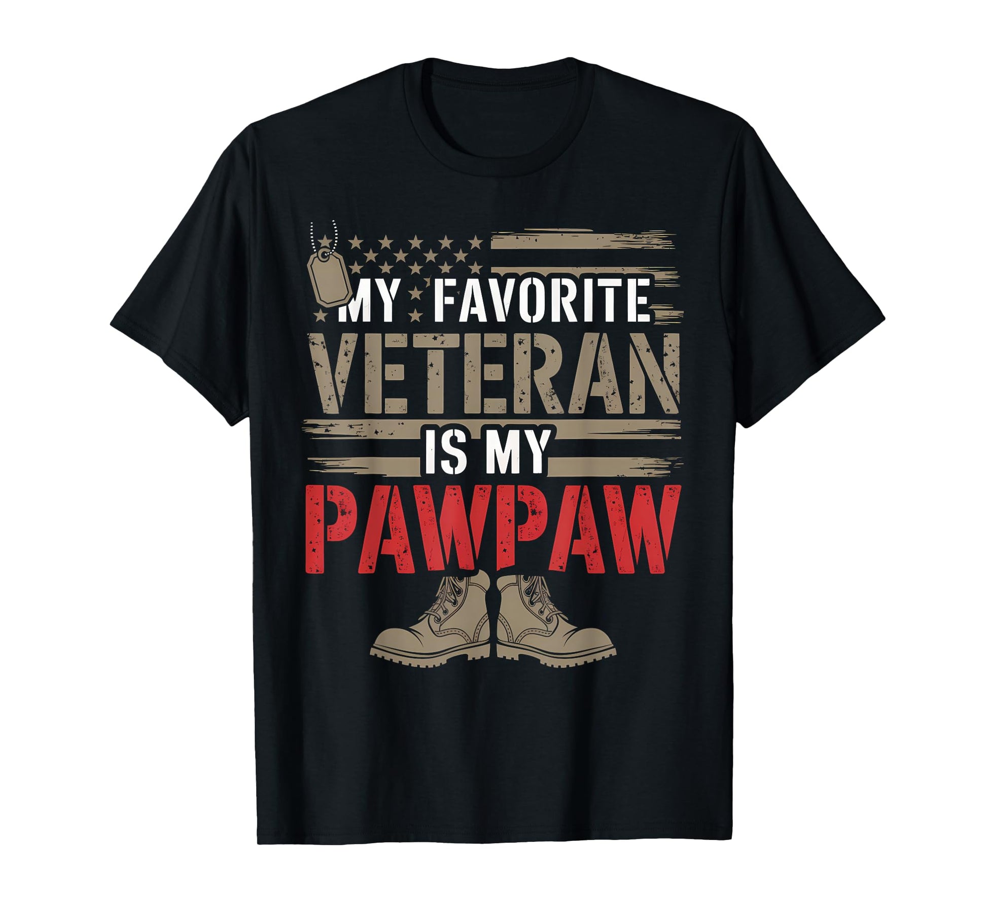 Veteran Papaw Love American Flag Dad T-Shirt - Graphic Print Unisex - T-Shirt, Sweatshirt, Hoodie