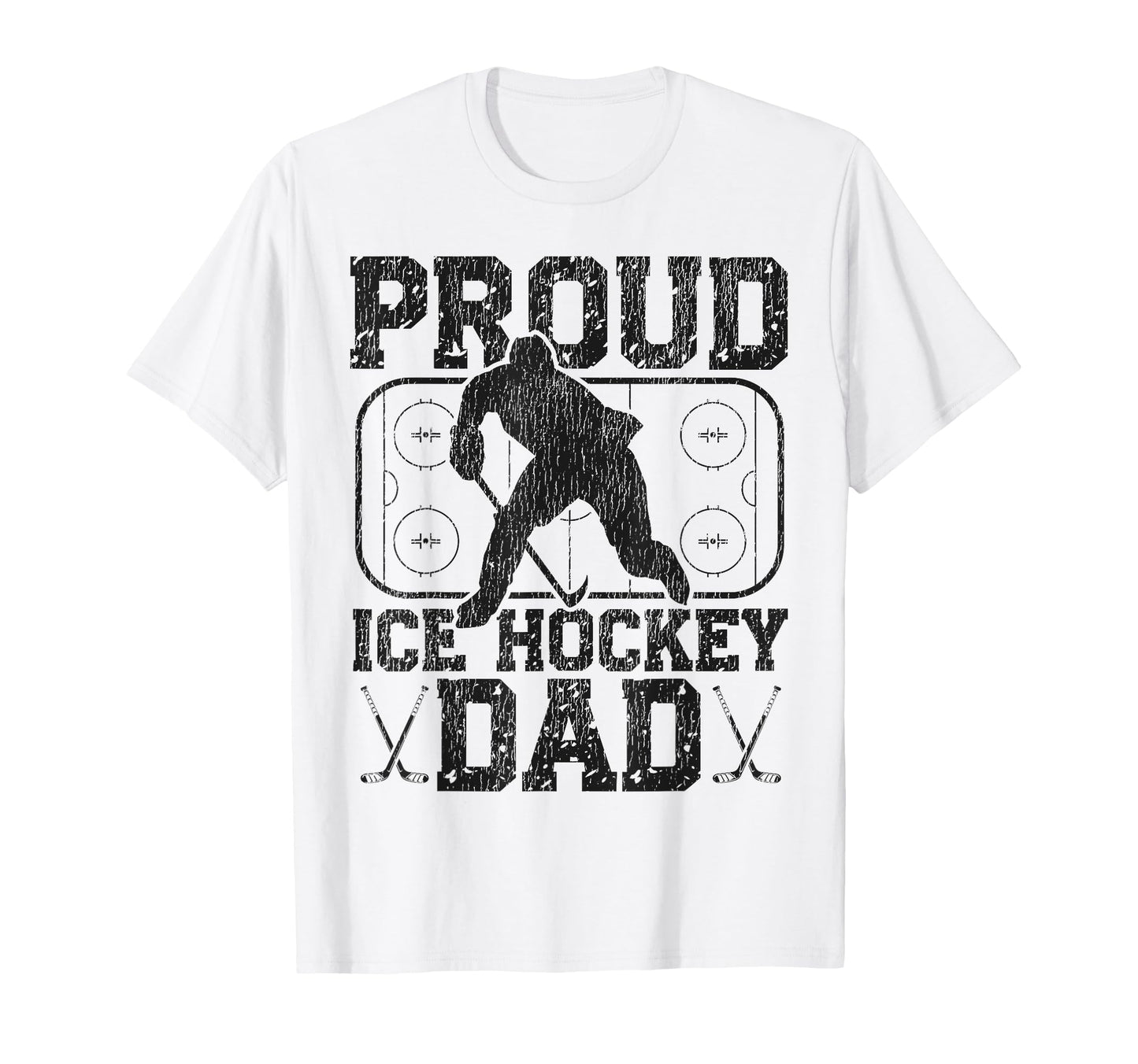 Ice Hockey Dad Father Proud Ice Hockey T-Shirt - Unique Graphic for Adults - T-Shirt, Sweatshirt, Hoodie