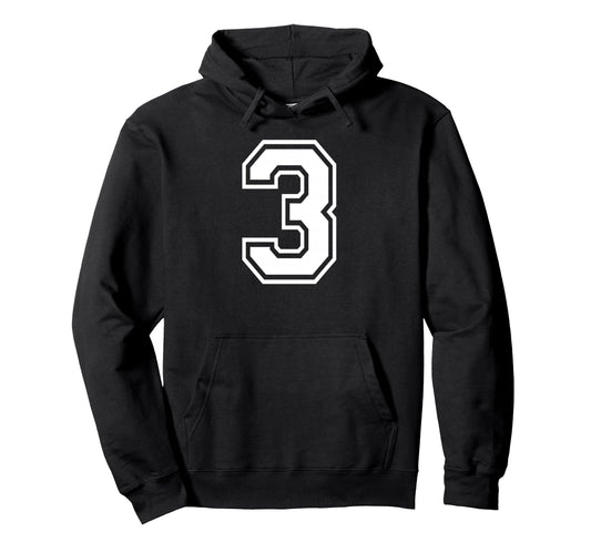3 Number Three Team Sports Matching Hoodie - Aesthetic Graphic Unisex - T-Shirt, Sweatshirt, Hoodie