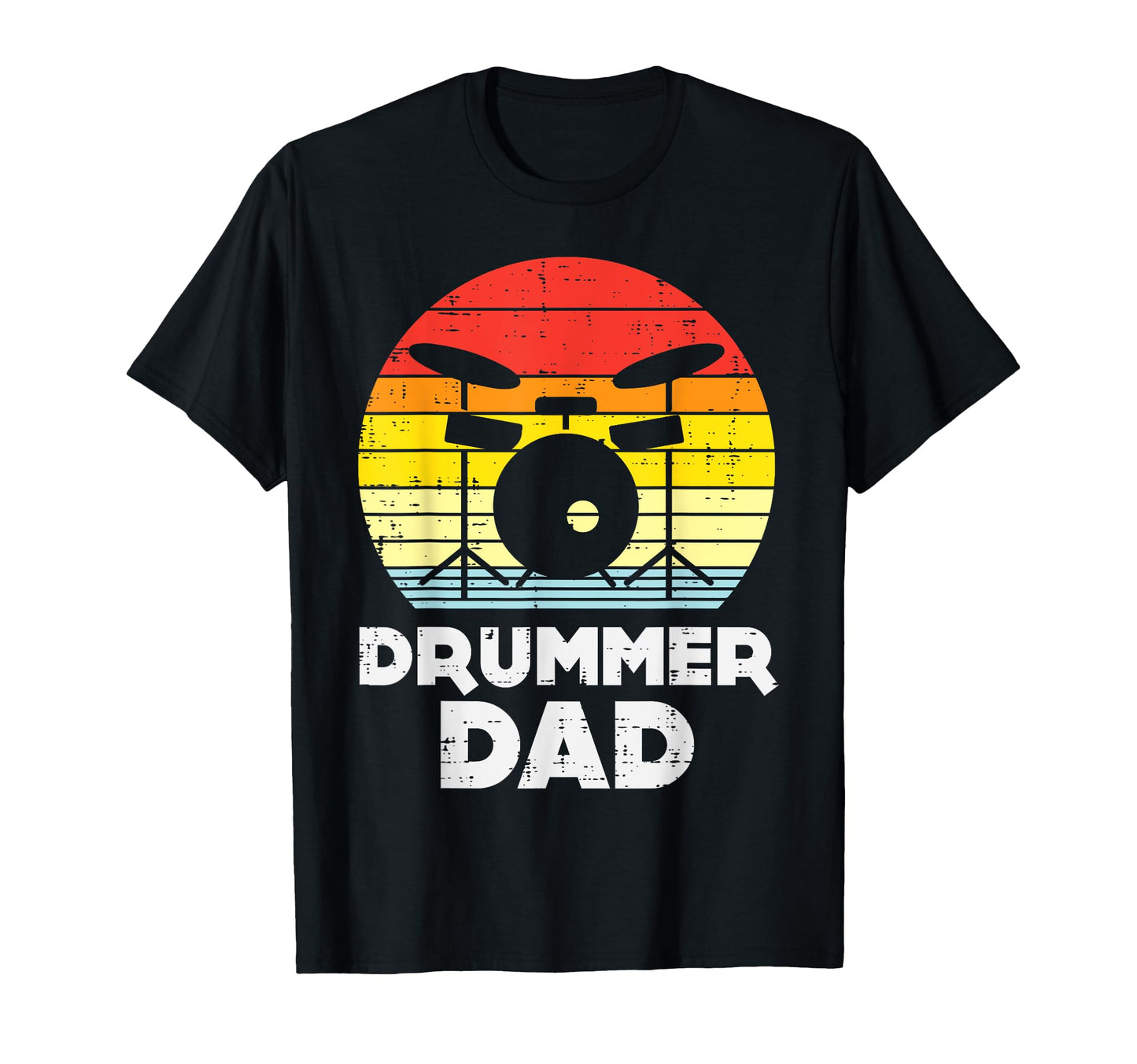Drummer Dad Sunset Drumming Musician T-Shirt - Graphic Print for Adults - T-Shirt, Sweatshirt, Hoodie