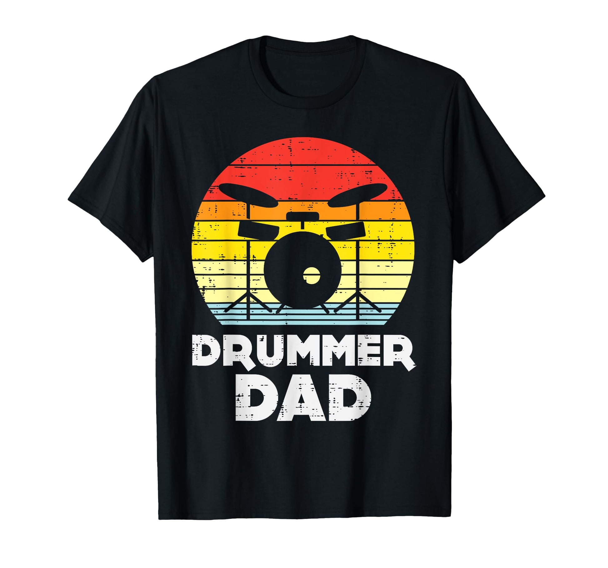 Drummer Dad Sunset Drumming Musician T-Shirt - Graphic Print for Adults - T-Shirt, Sweatshirt, Hoodie