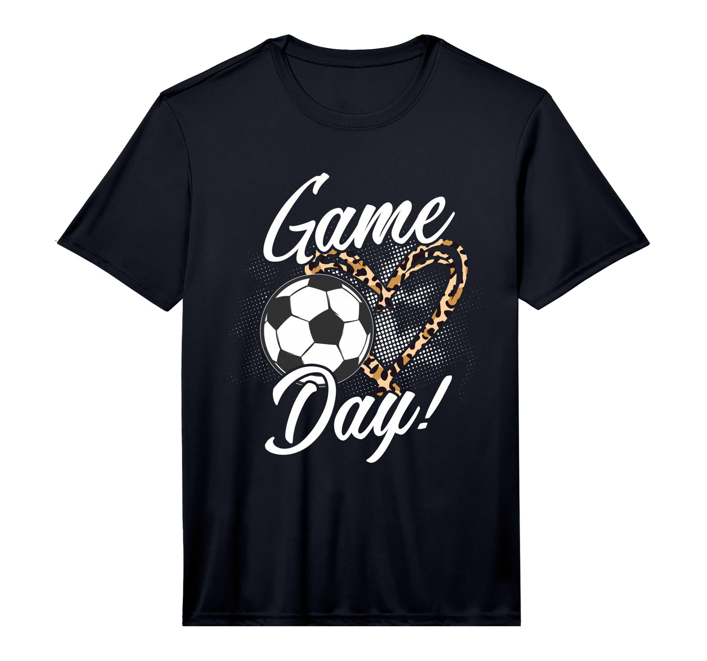Soccer Lover Leopard Pattern Soccer T-Shirt - Custom Art Print for Adults - T-Shirt, Sweatshirt, Hoodie