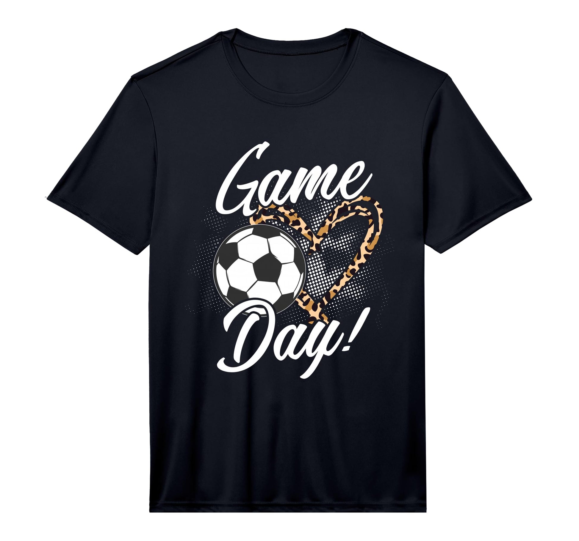 Soccer Lover Leopard Pattern Soccer T-Shirt - Custom Art Print for Adults - T-Shirt, Sweatshirt, Hoodie
