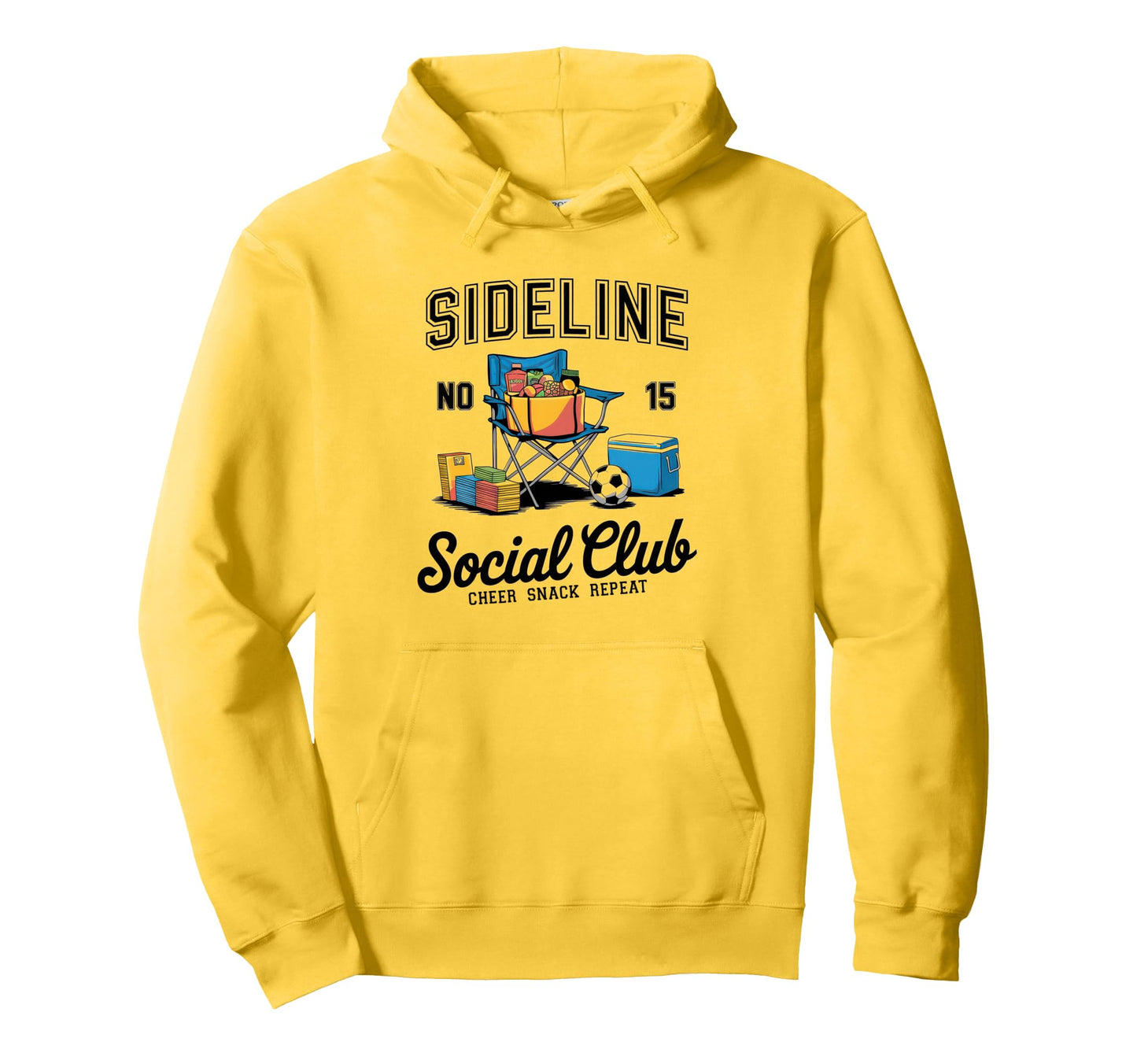 Sideline Social Club Soccer Mom Game Day Hoodie - Novelty Apparel Unisex - T-Shirt, Sweatshirt, Hoodie