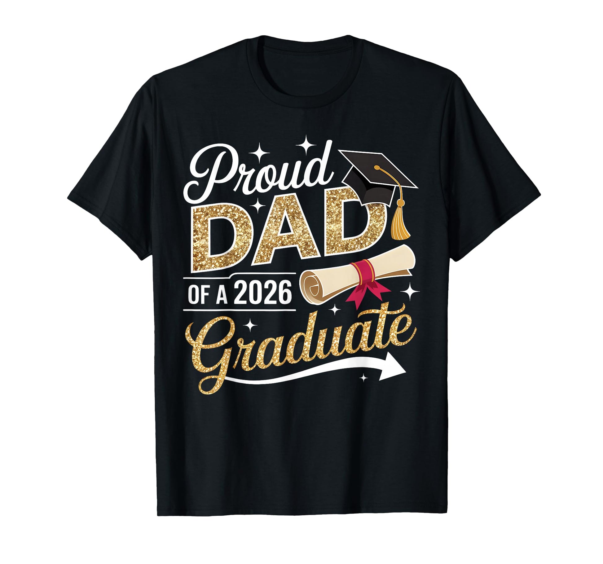 Proud Dad Senior 2026 Graduate Family T-Shirt - Custom Art Print Unisex - T-Shirt, Sweatshirt, Hoodie