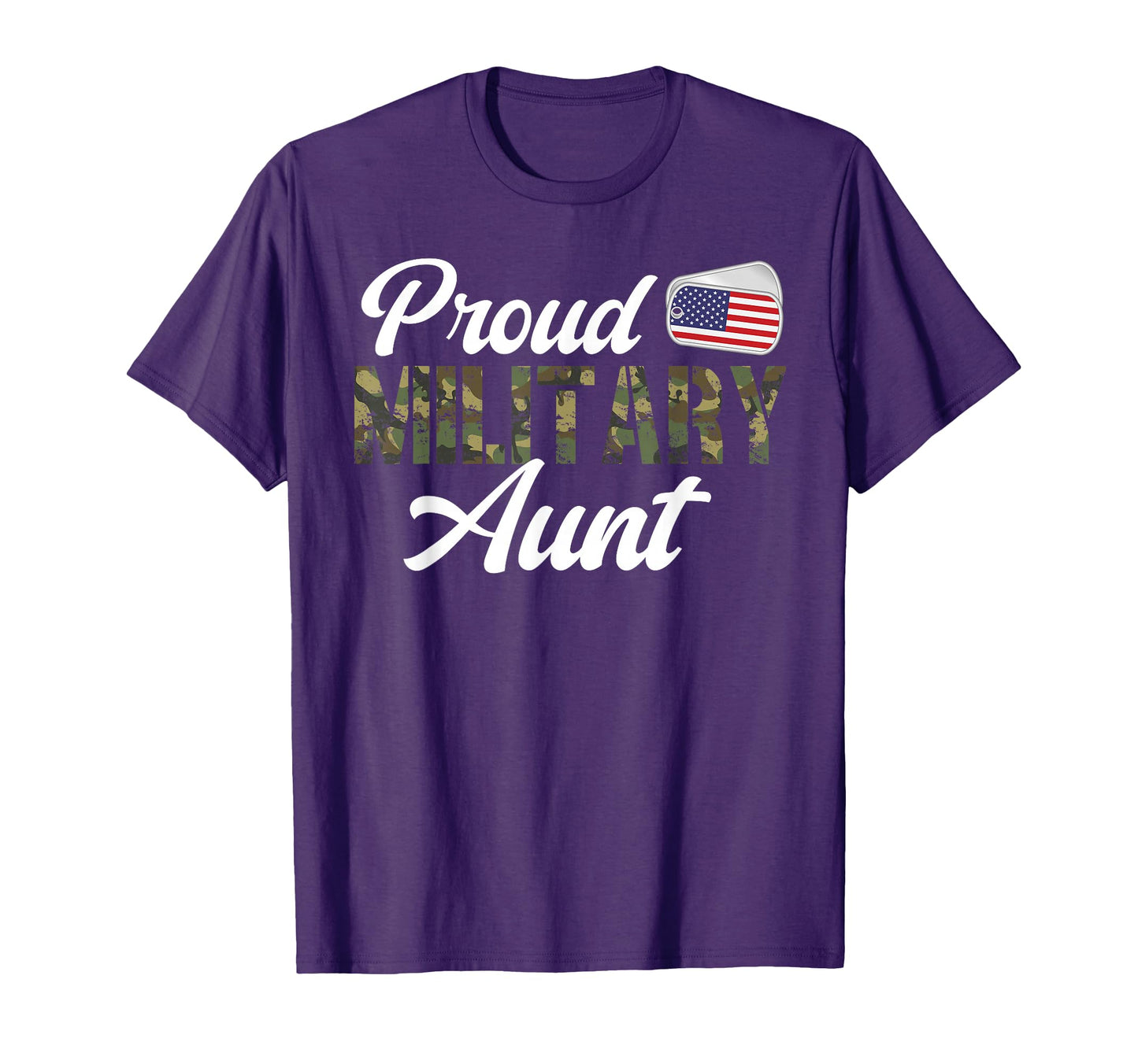 Proud Military Aunt Us Flag Soldier T-Shirt - Custom Art Print Unisex - T-Shirt, Sweatshirt, Hoodie