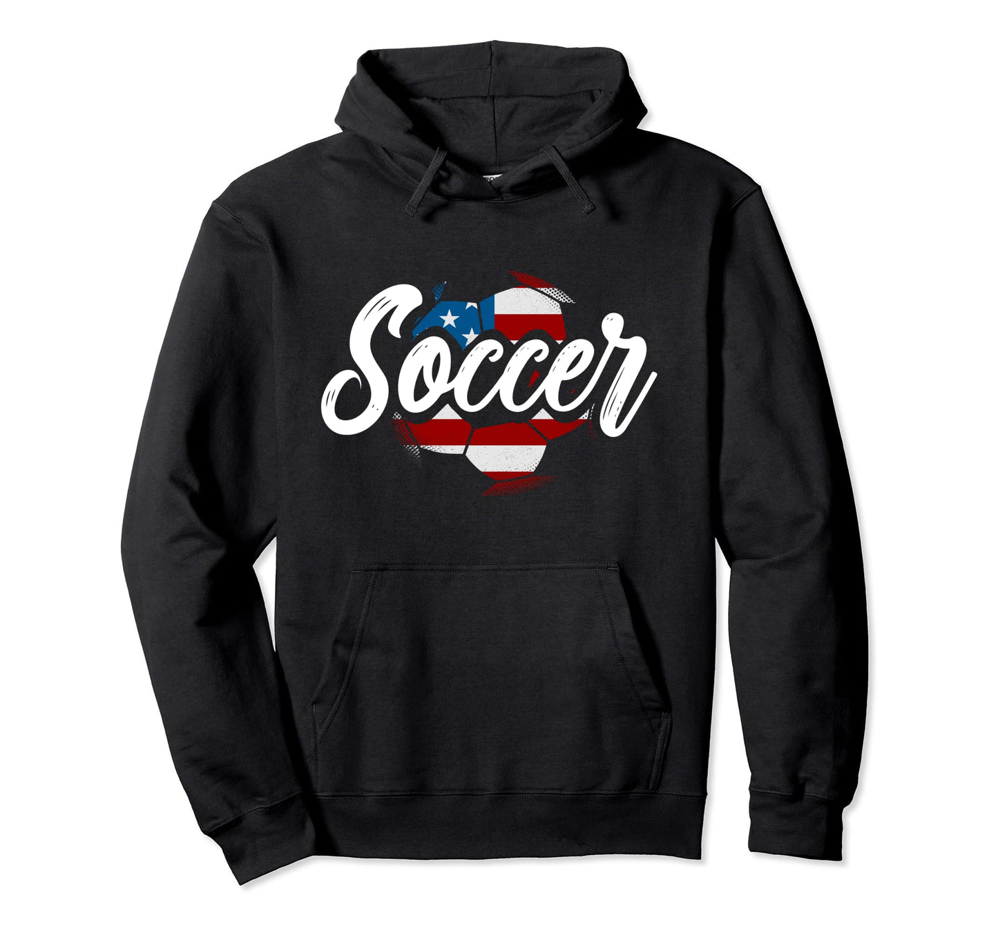 American Flag Soccer Soccer Hoodie - Graphic Print Unisex - T-Shirt, Sweatshirt, Hoodie