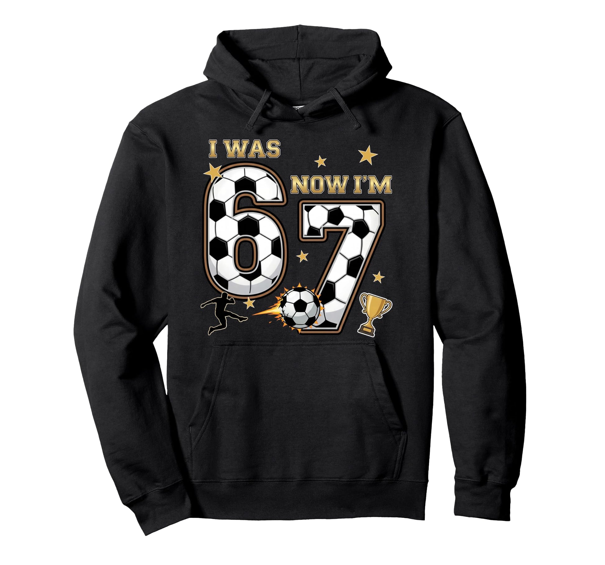 I Was 6 Now Im 7 Year Old Birthday 67 Hoodie - Novelty Apparel for Adults - T-Shirt, Sweatshirt, Hoodie