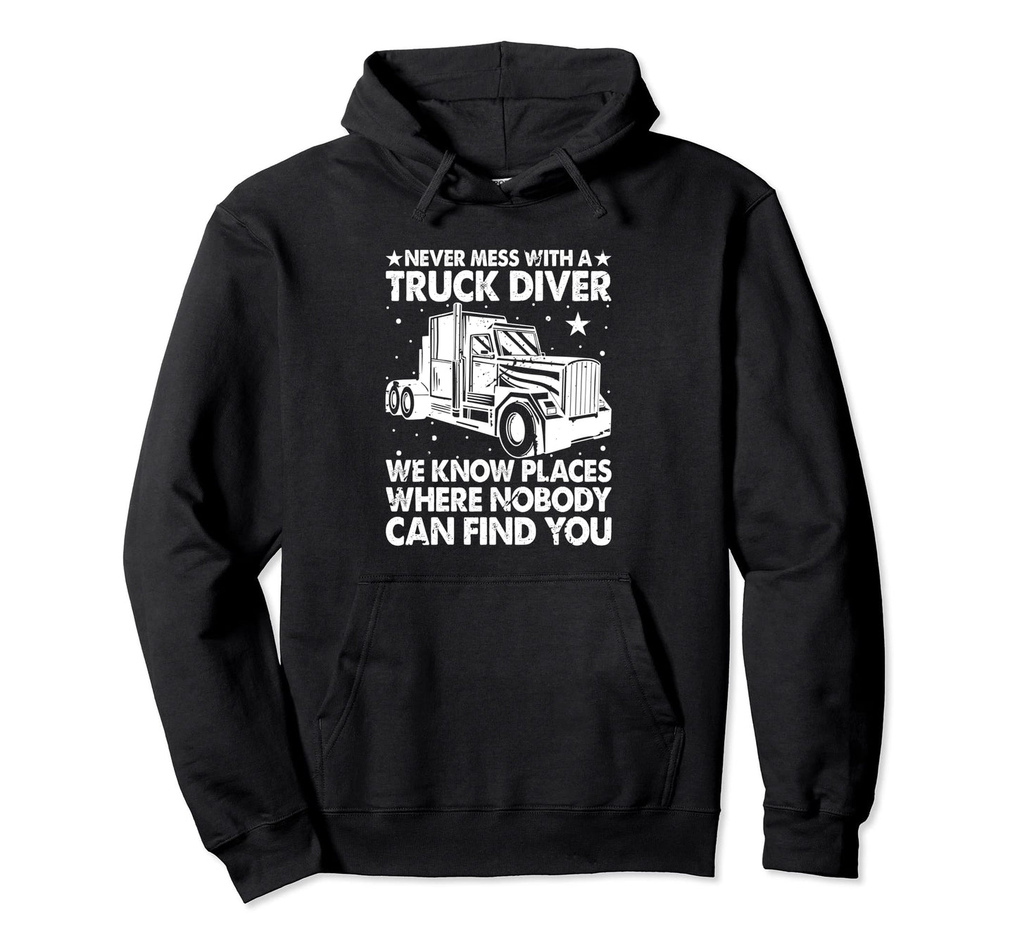Truck Driver Trucker Freighter Hoodie - Minimalist Print Men Women - T-Shirt, Sweatshirt, Hoodie