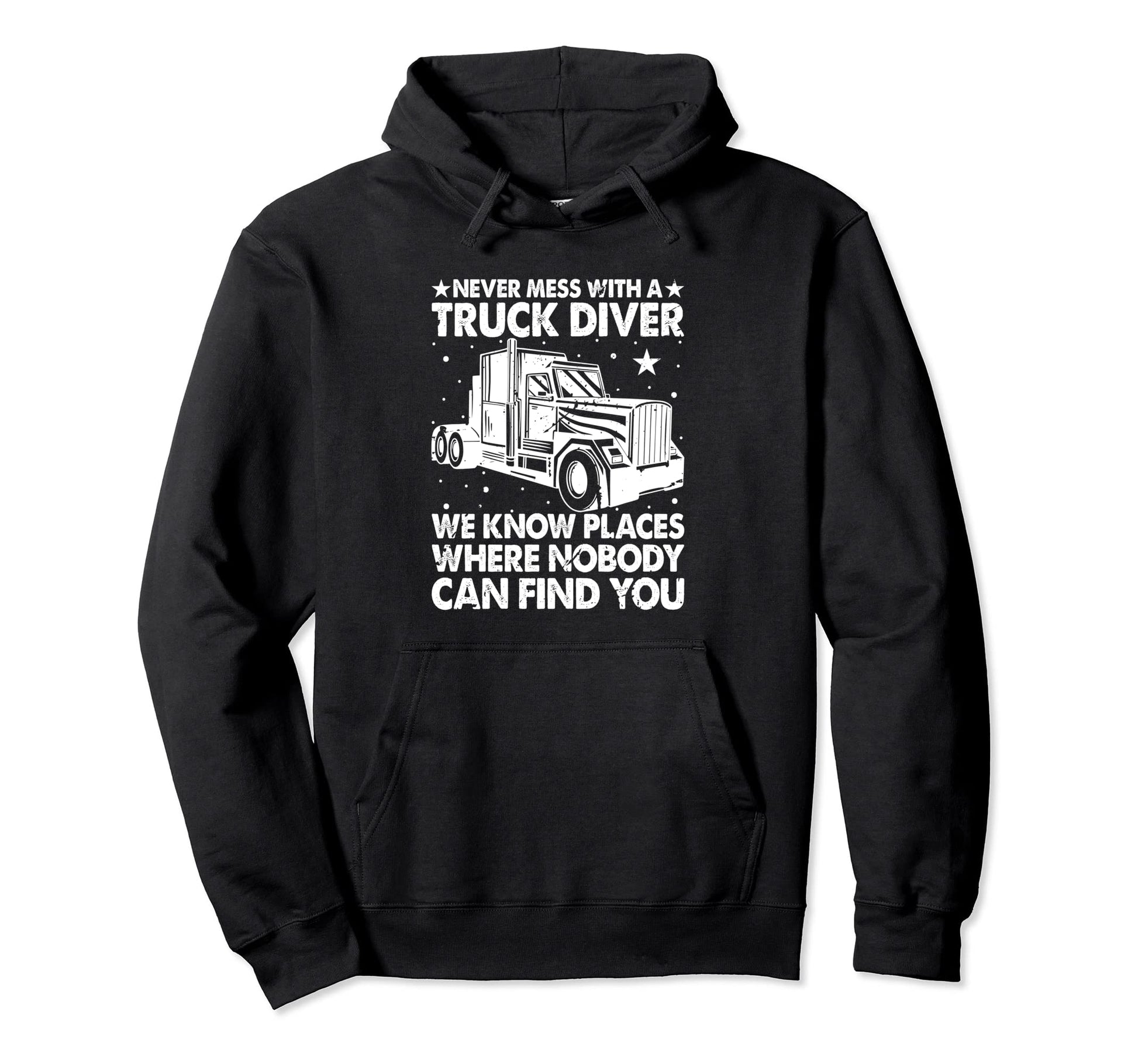 Truck Driver Trucker Freighter Hoodie - Minimalist Print Men Women - T-Shirt, Sweatshirt, Hoodie