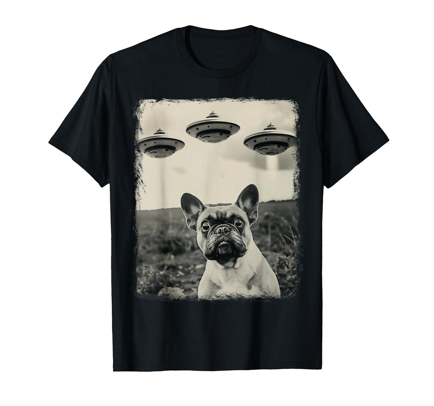 French Bulldog Dog Ufo Alien T-Shirt - Trendy Graphic Men Women - T-Shirt, Sweatshirt, Hoodie