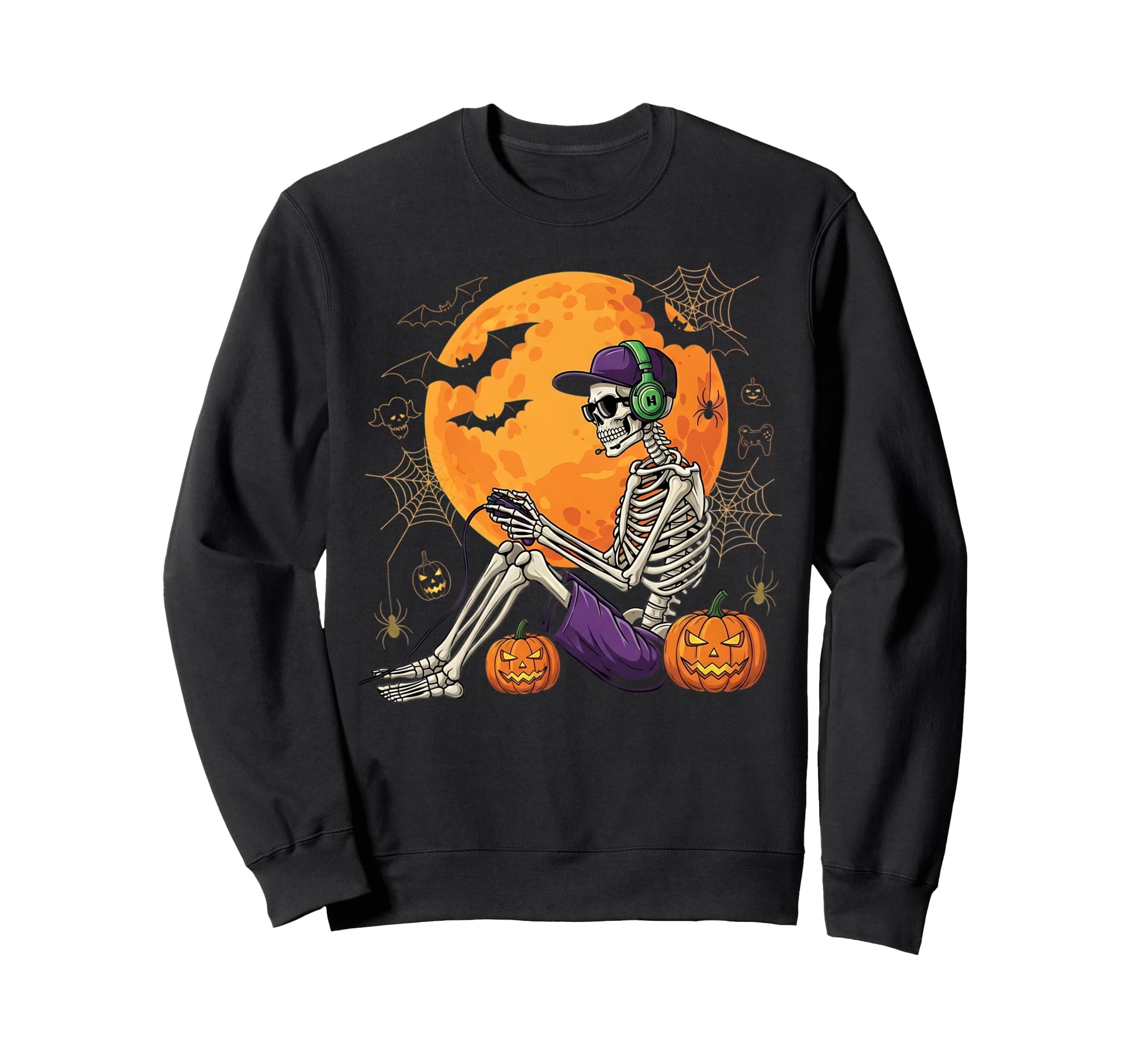 Gamers Gaming Skeleton Gamer Dad Sweatshirt - Custom Art Print Unisex - T-Shirt, Sweatshirt, Hoodie