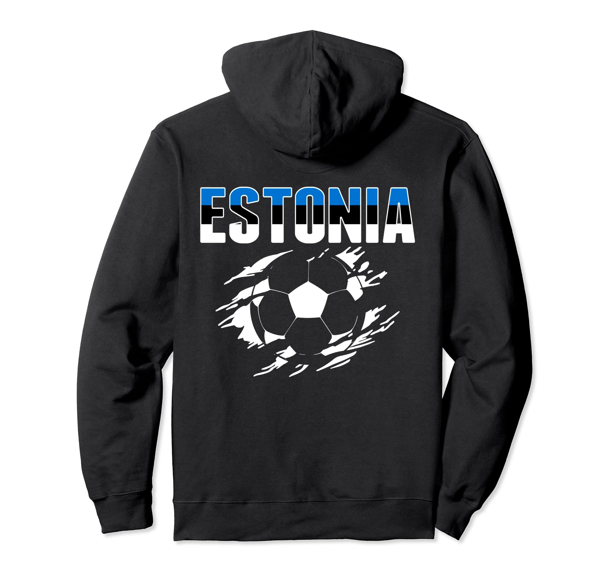 Estonia Soccer Fans Jersey Estonian Football Hoodie - Graphic Print Unisex - T-Shirt, Sweatshirt, Hoodie