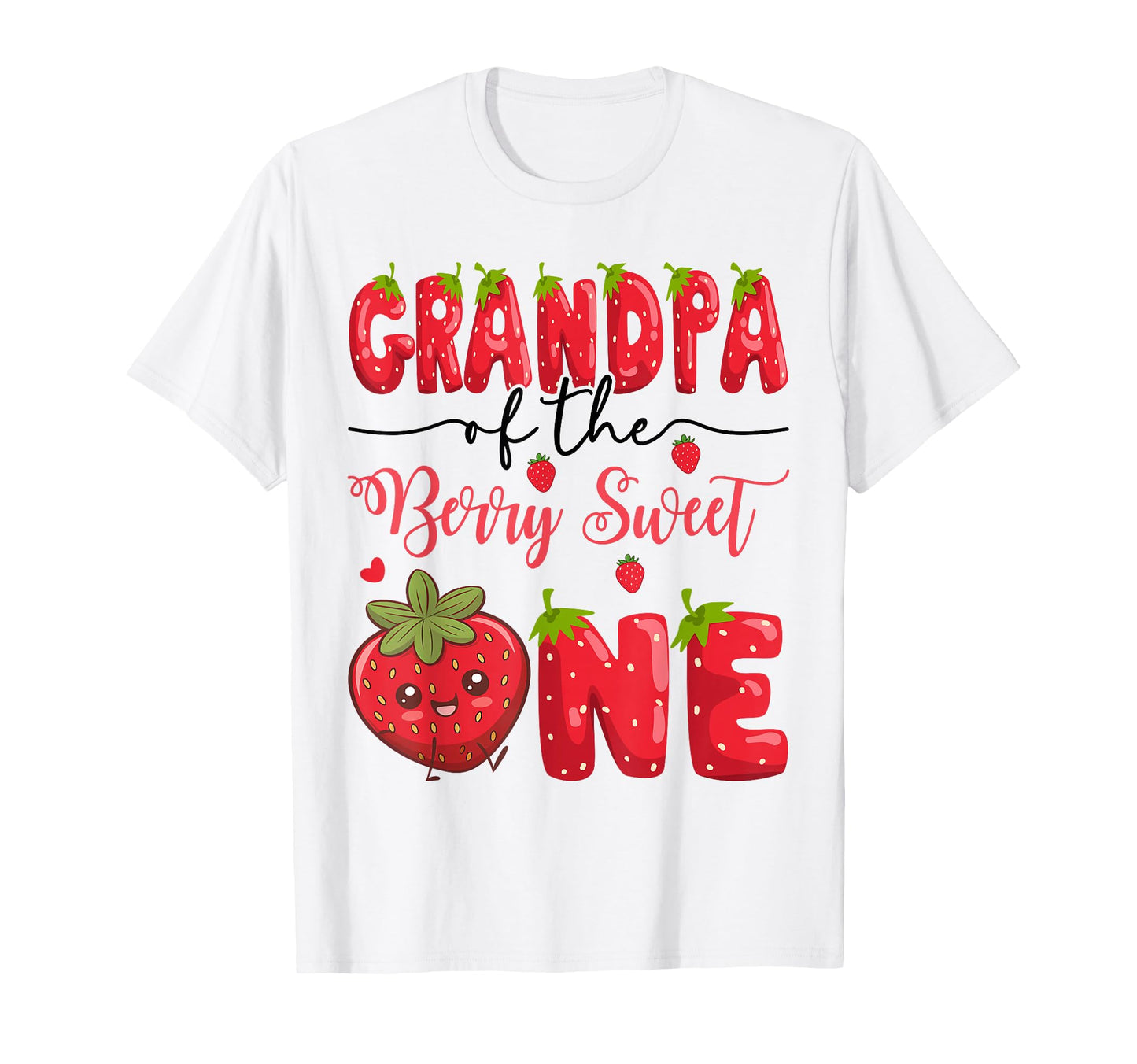 Grandpa Berry Sweet One Strawberry T-Shirt - Minimalist Print for Adults - T-Shirt, Sweatshirt, Hoodie