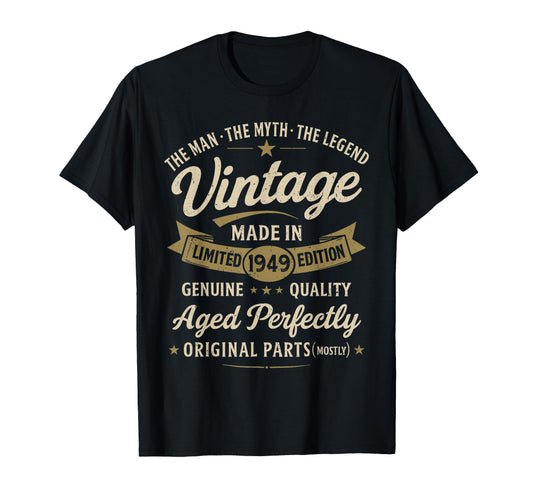 77Th Birthday Gift 1949 Funny 77 T-Shirt - Novelty Apparel for Adults - T-Shirt, Sweatshirt, Hoodie