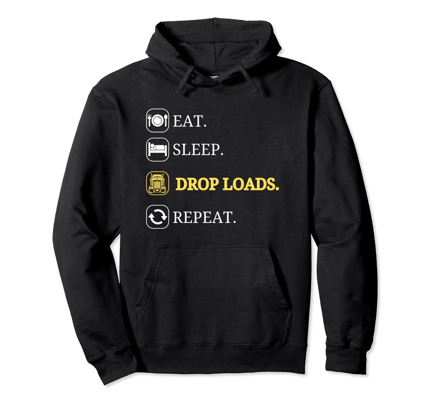 Funny Truck Driver Art Dad Hoodie - Casual Everyday Wear for Adults - T-Shirt, Sweatshirt, Hoodie
