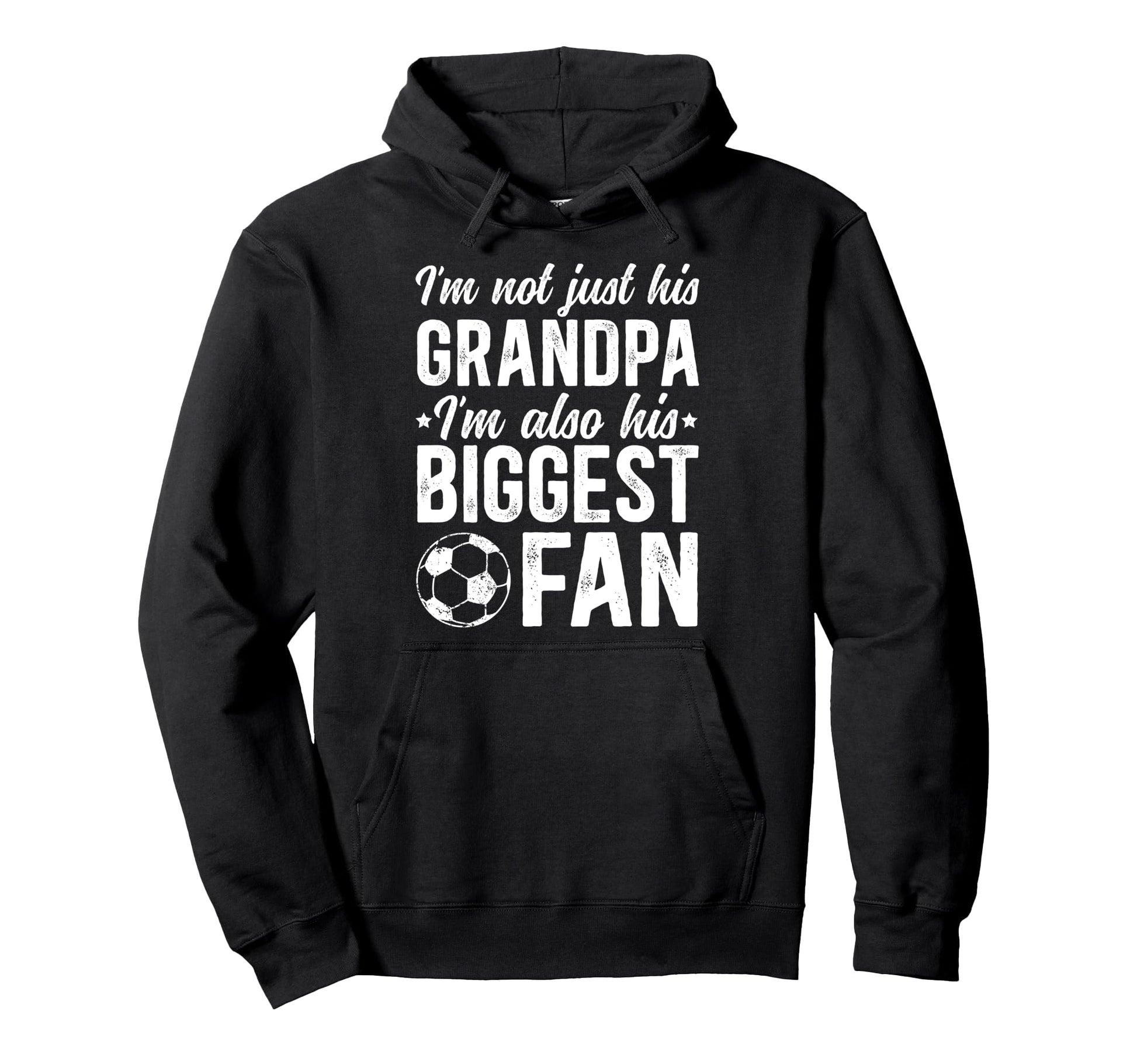 His Biggest Fan Soccer Grandpa Soccer Hoodie - Aesthetic Graphic Unisex - T-Shirt, Sweatshirt, Hoodie