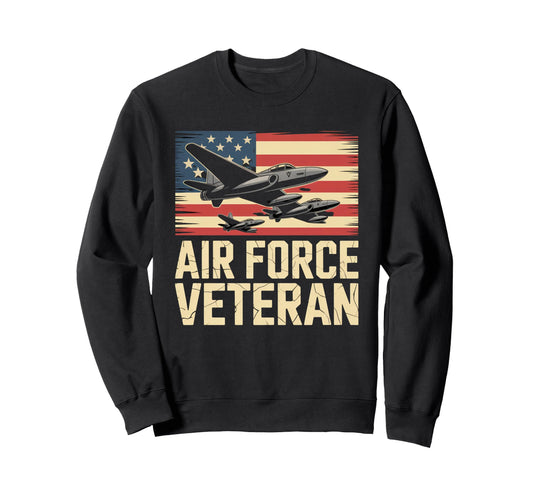 Air Force Veteran Us American Flag Sweatshirt - Unique Graphic for Adults - T-Shirt, Sweatshirt, Hoodie