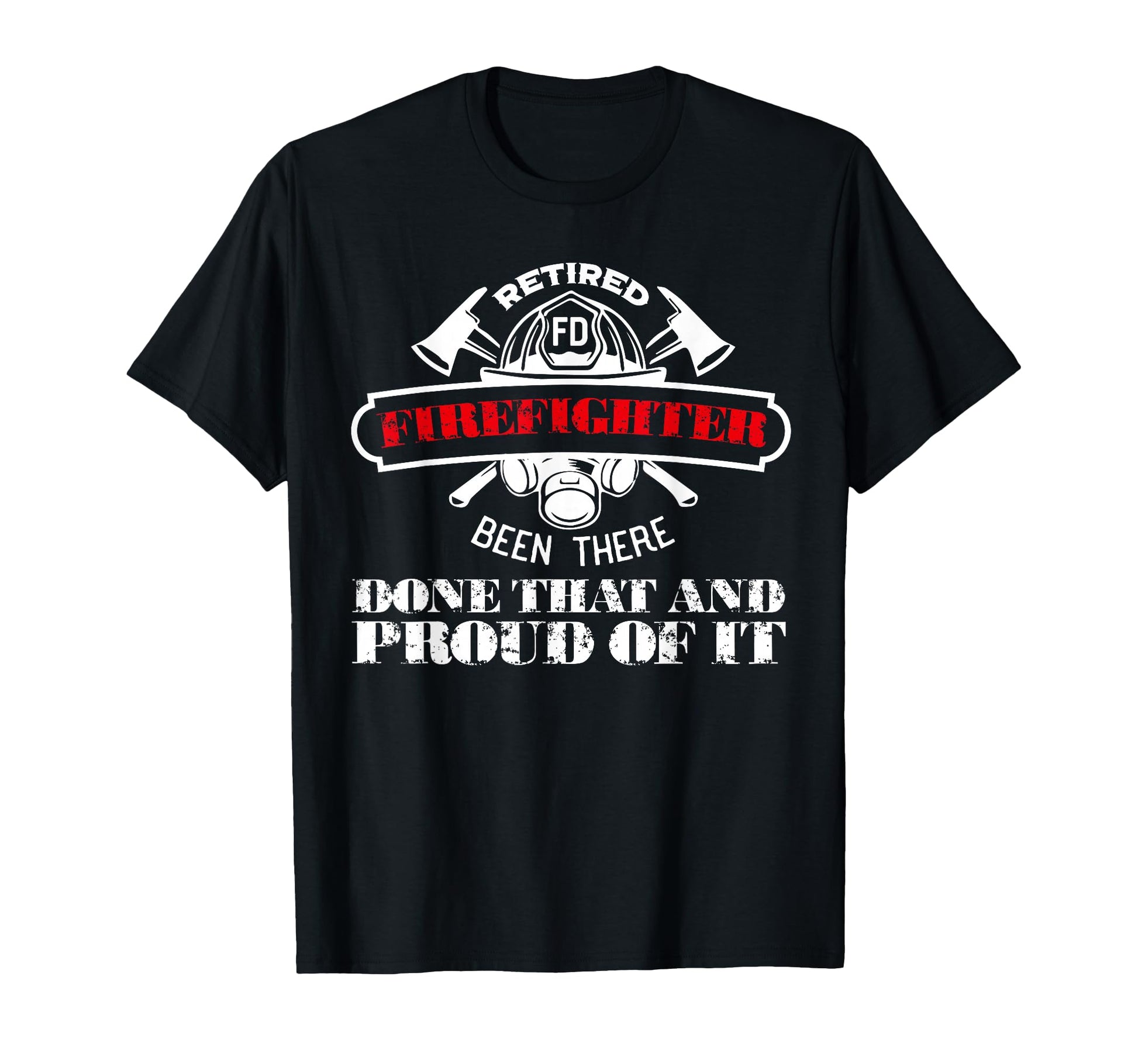 Firefighter Fireman Dad Mens Retirement T-Shirt - Custom Art Print Unisex - T-Shirt, Sweatshirt, Hoodie