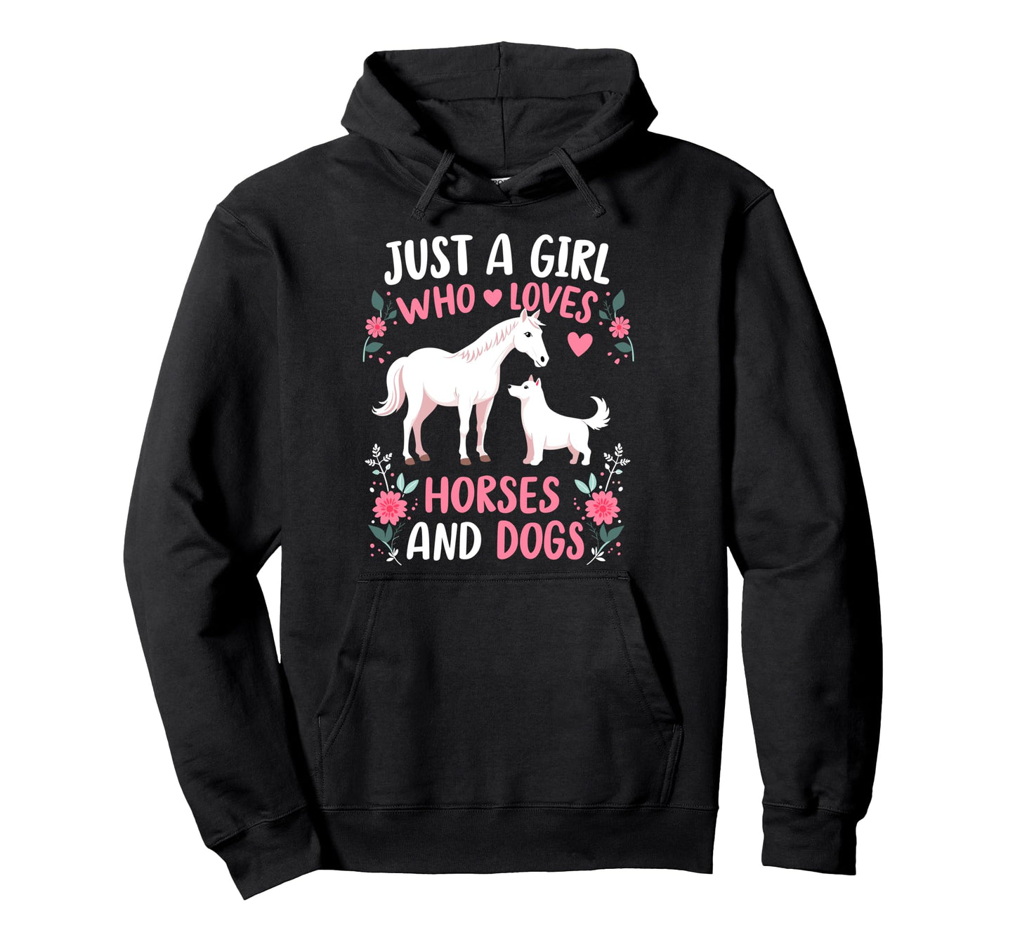 Just Who Loves Horses Dogs Mom Dog Lover Hoodie - Novelty Apparel Unisex - T-Shirt, Sweatshirt, Hoodie