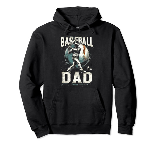 Baseball Dad Fathers Day Hoodie - Graphic Print Unisex - T-Shirt, Sweatshirt, Hoodie