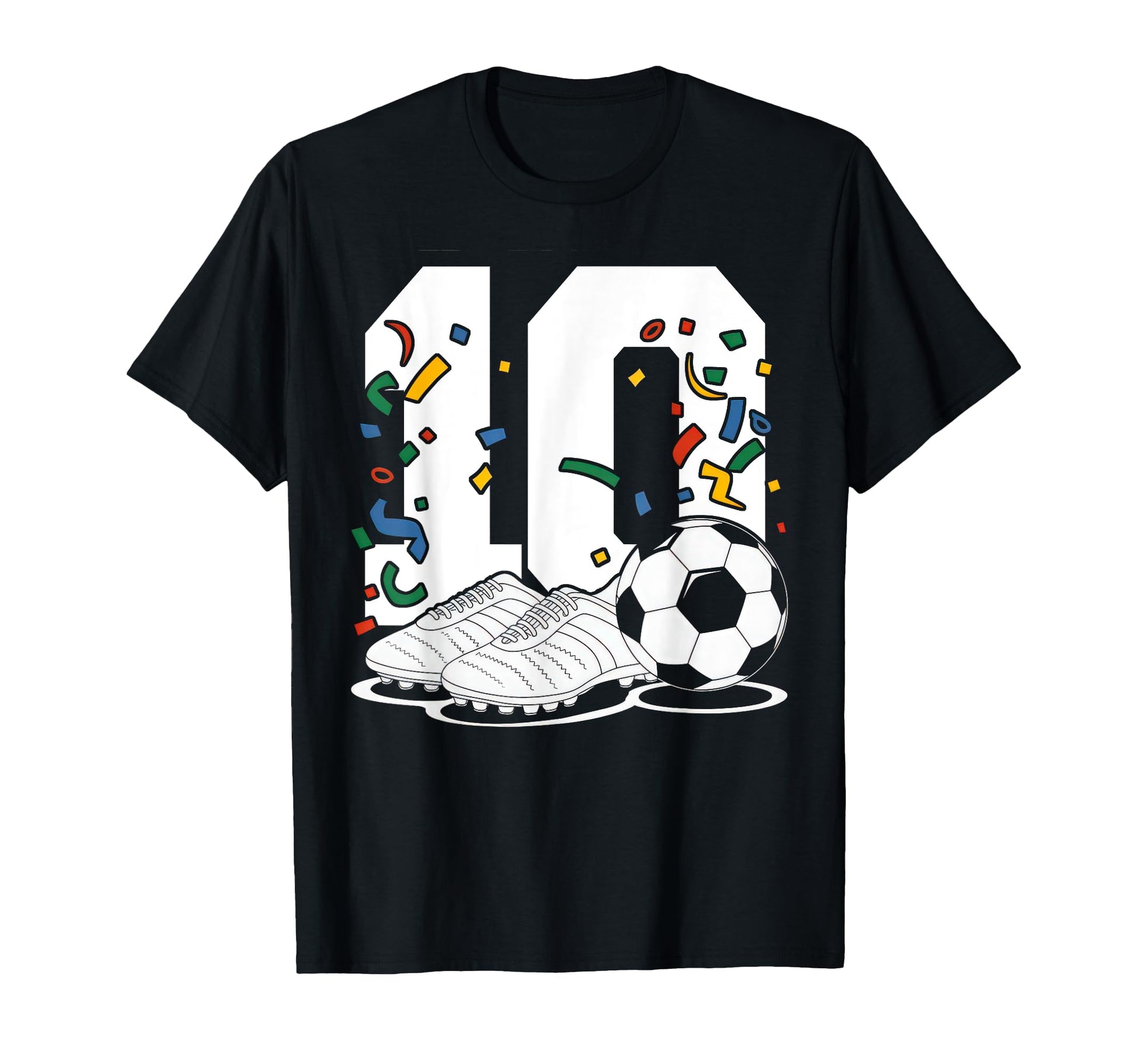 10 Soccer Birthday Gift Soccer Fan T-Shirt - Aesthetic Graphic Unisex - T-Shirt, Sweatshirt, Hoodie