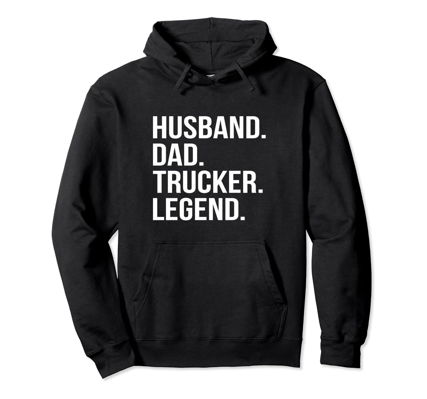 Funny Trucker Art Truck Driver Husband Hoodie - Minimalist Print Men Women - T-Shirt, Sweatshirt, Hoodie