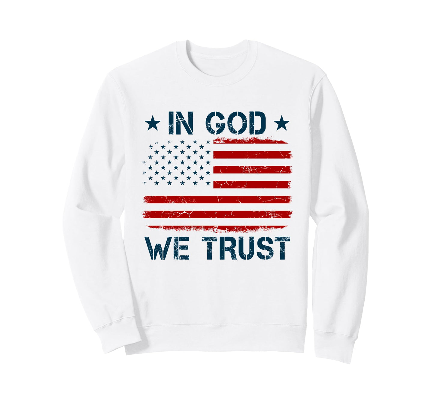 Old American Flag God We Trust Sweatshirt - Custom Art Print for Adults - T-Shirt, Sweatshirt, Hoodie
