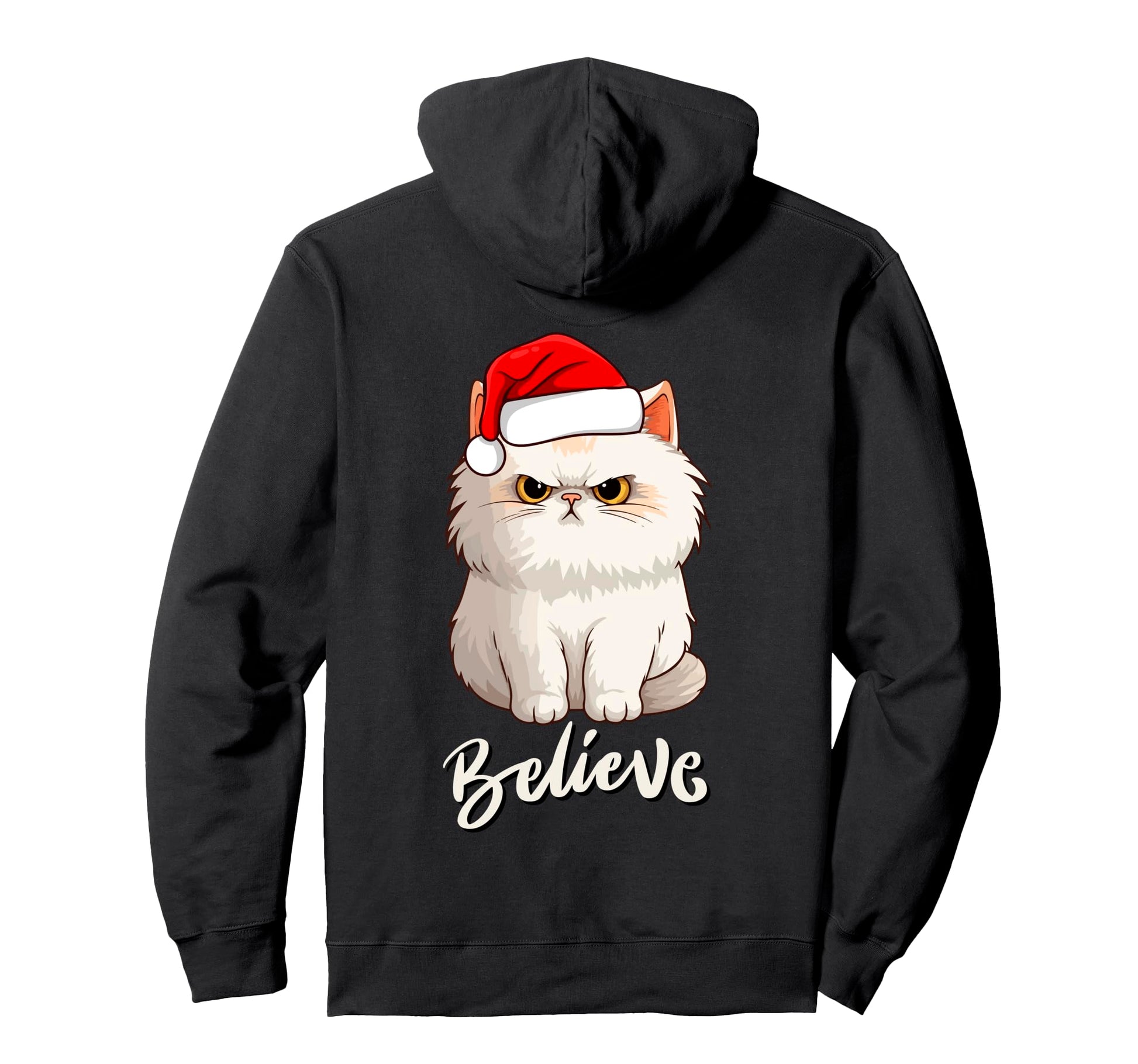 Funny Cat Believe Hat Cat Teen Or Hoodie - Casual Everyday Wear for Adults - T-Shirt, Sweatshirt, Hoodie