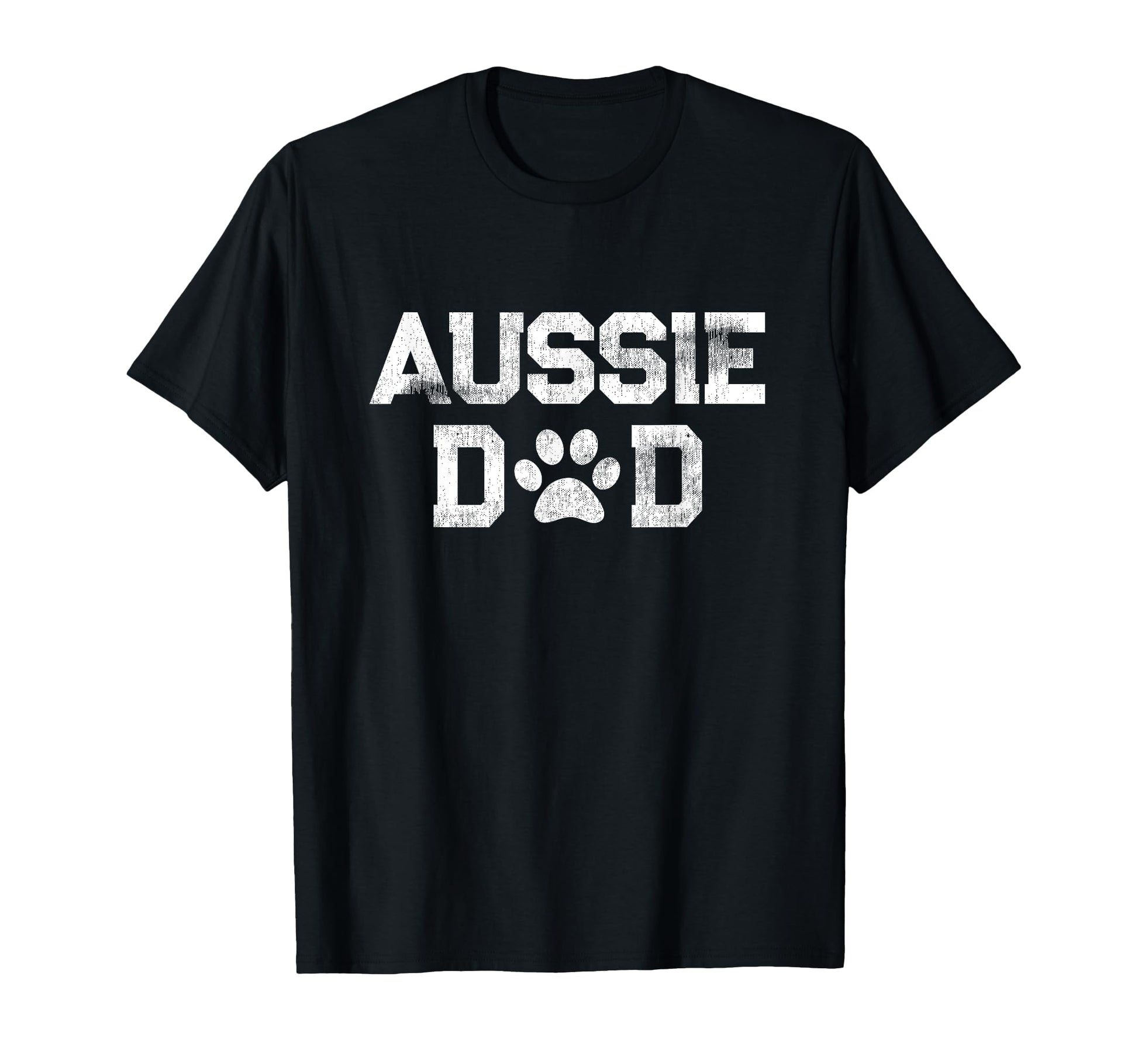 Aussie Dad Paw Australian Shepherd Dog T-Shirt - Minimalist Print Unisex - T-Shirt, Sweatshirt, Hoodie
