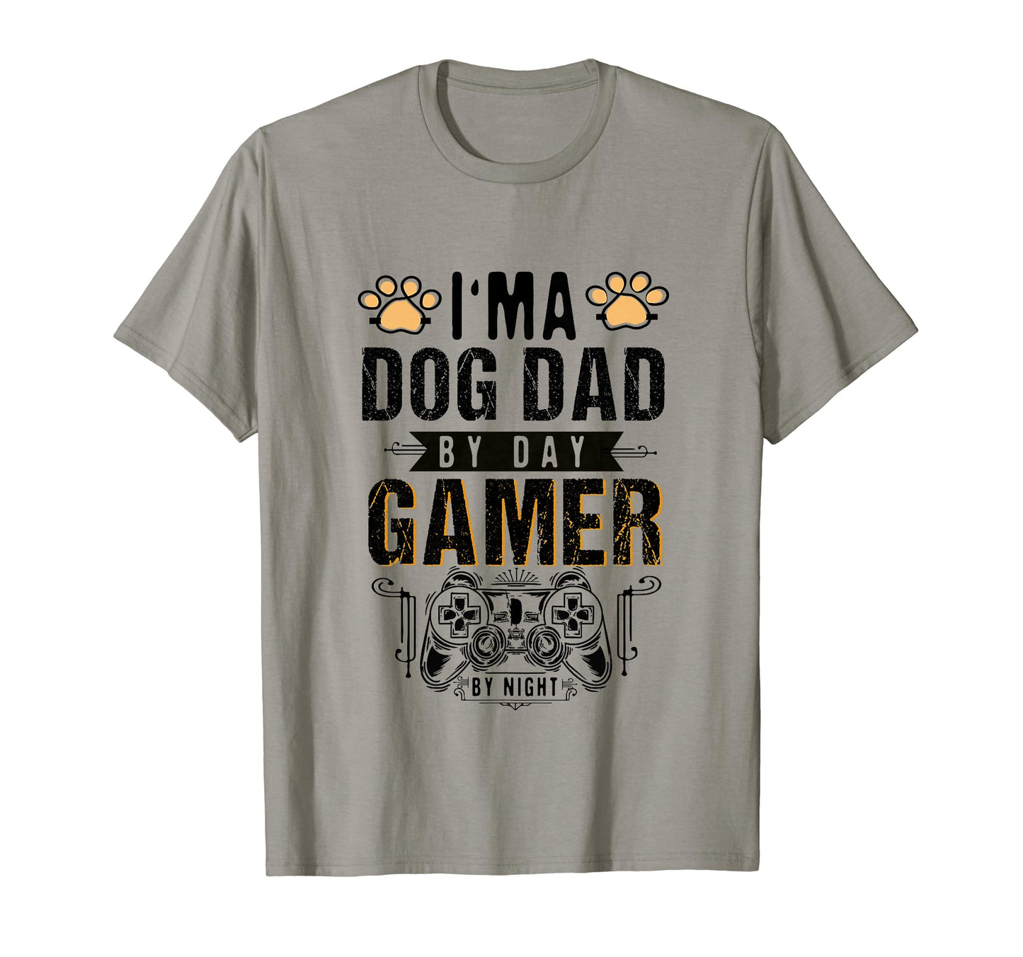 Mens Dog Dad Day Gamer Night Fathers T-Shirt - Minimalist Print for Adults - T-Shirt, Sweatshirt, Hoodie