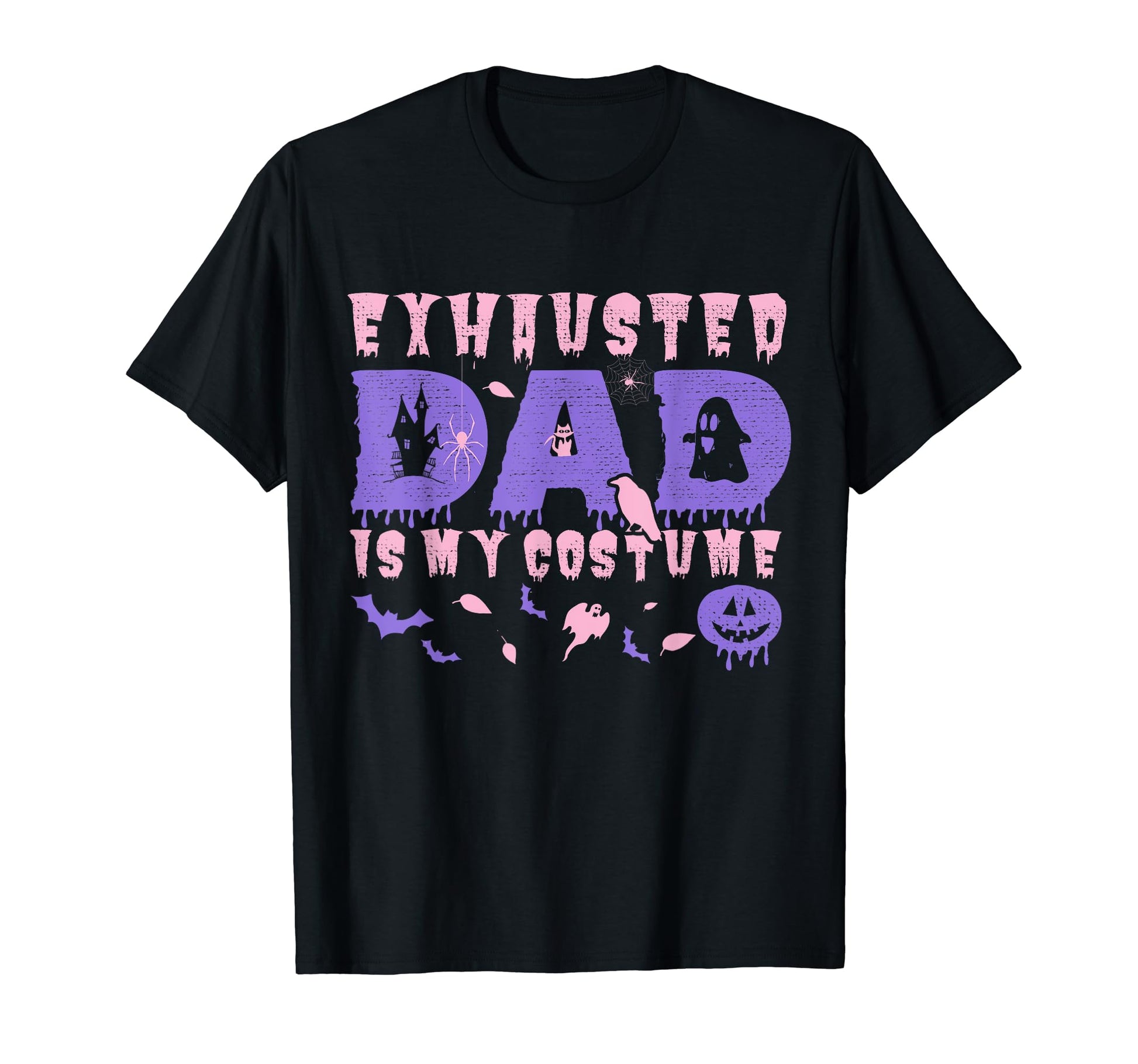 Halloween Aesthetic Exhausted Dad T-Shirt - Custom Art Print for Adults - T-Shirt, Sweatshirt, Hoodie