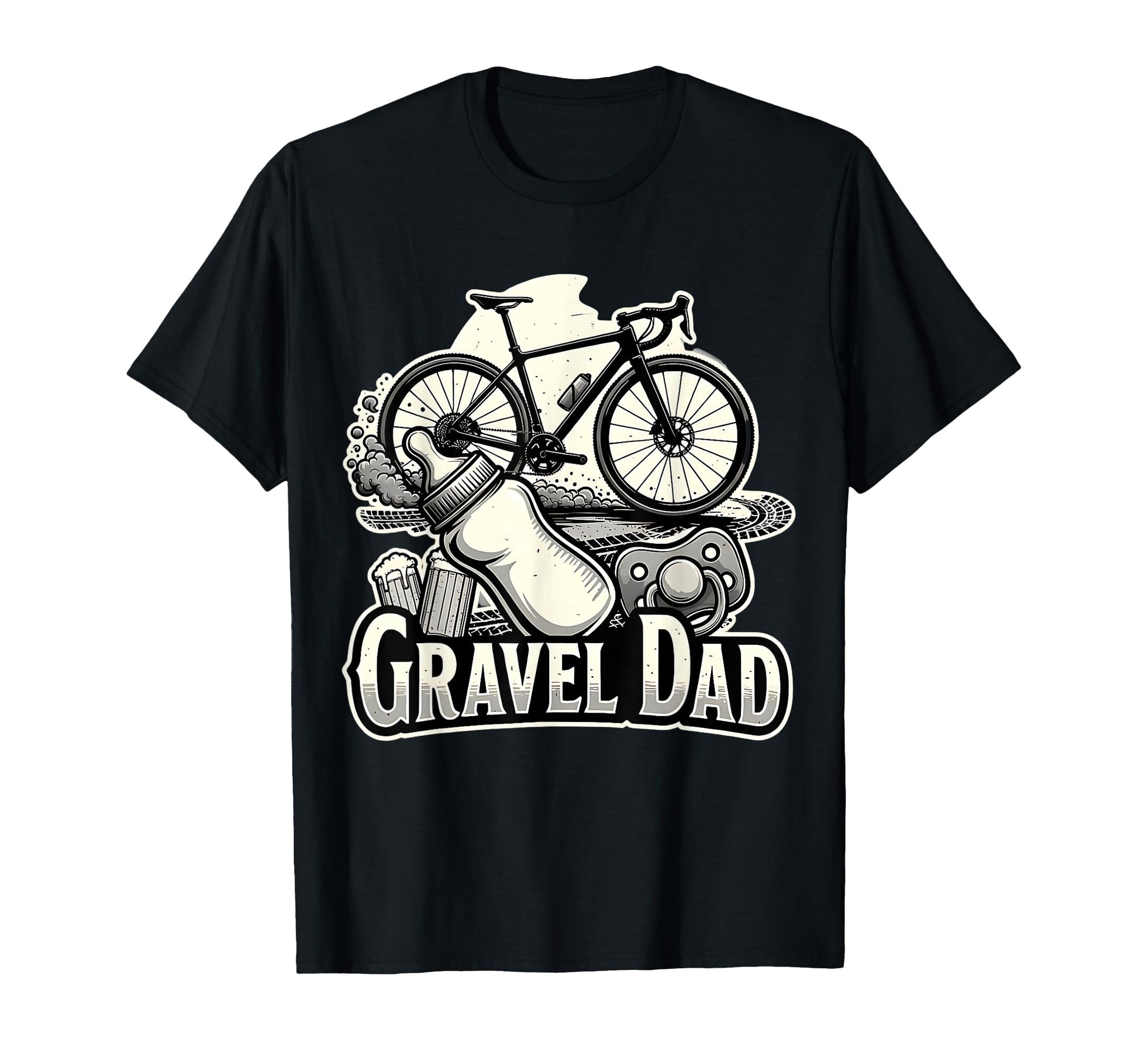 Gravel Dad Funny Bike Dad T-Shirt - Trendy Graphic Unisex - T-Shirt, Sweatshirt, Hoodie